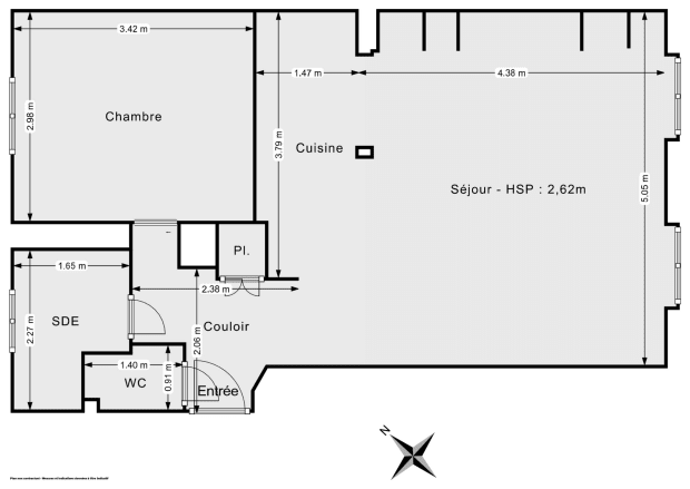 Appartement de 46.0 m² à Paris