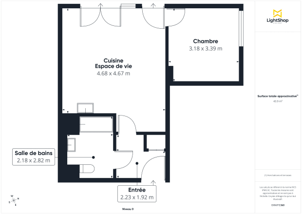 Appartement de 44.2 m² à Romainville