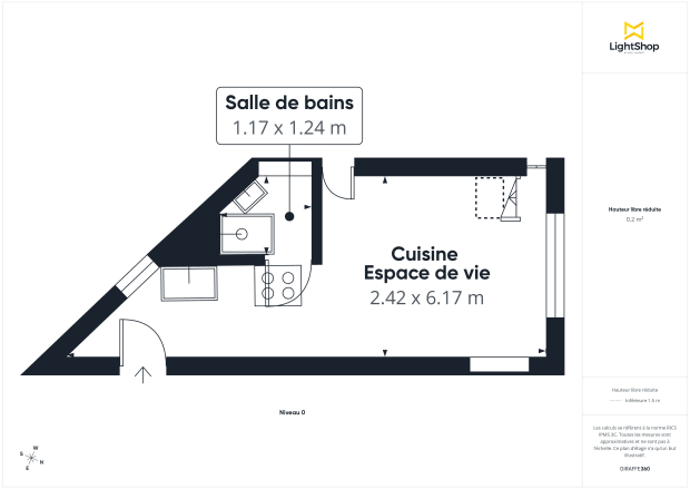 Appartement de 14.0 m² à Paris