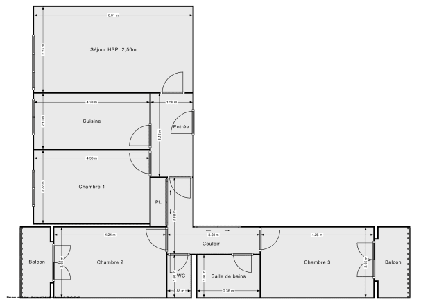 Appartement de 79.0 m² à Paris