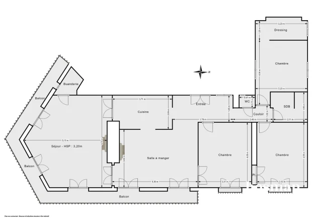 Appartement de 110.62 m² à Paris