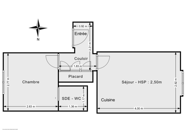 Appartement de 24.69 m² à Paris