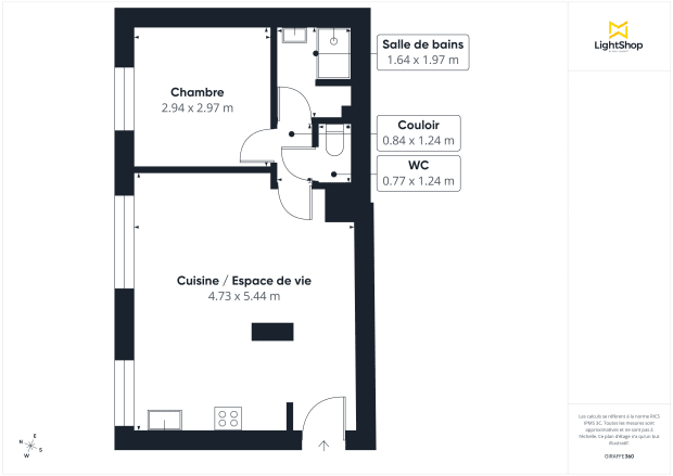 Appartement de 40.0 m² à Paris