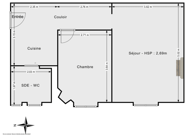 Appartement de 41.4 m² à Paris