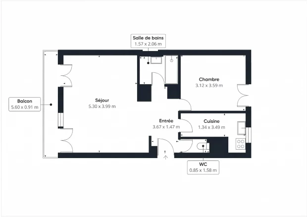 Appartement de 50.13 m² à Paris