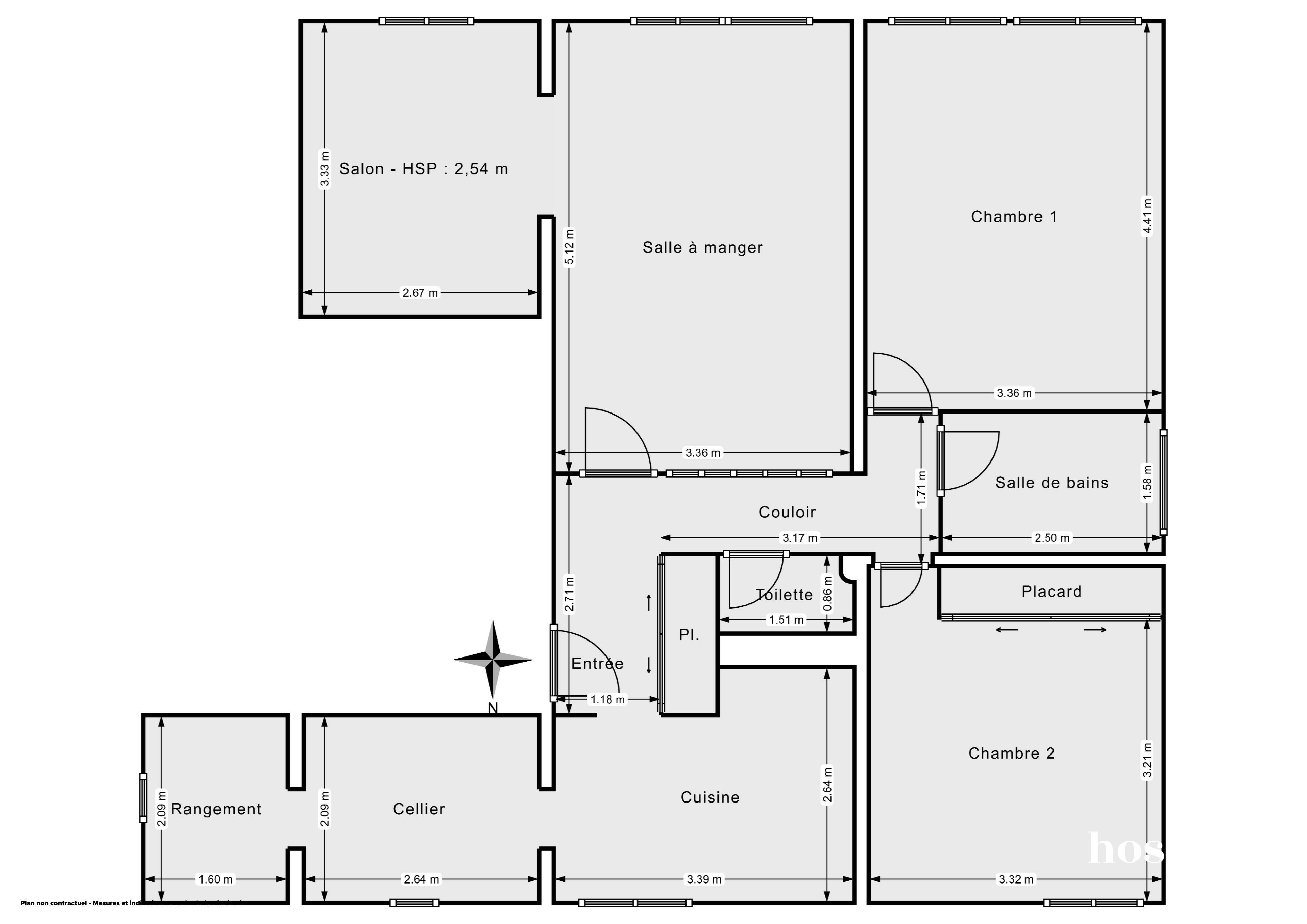 Plan 2D - Appartement 83.0 Carbon-Blanc