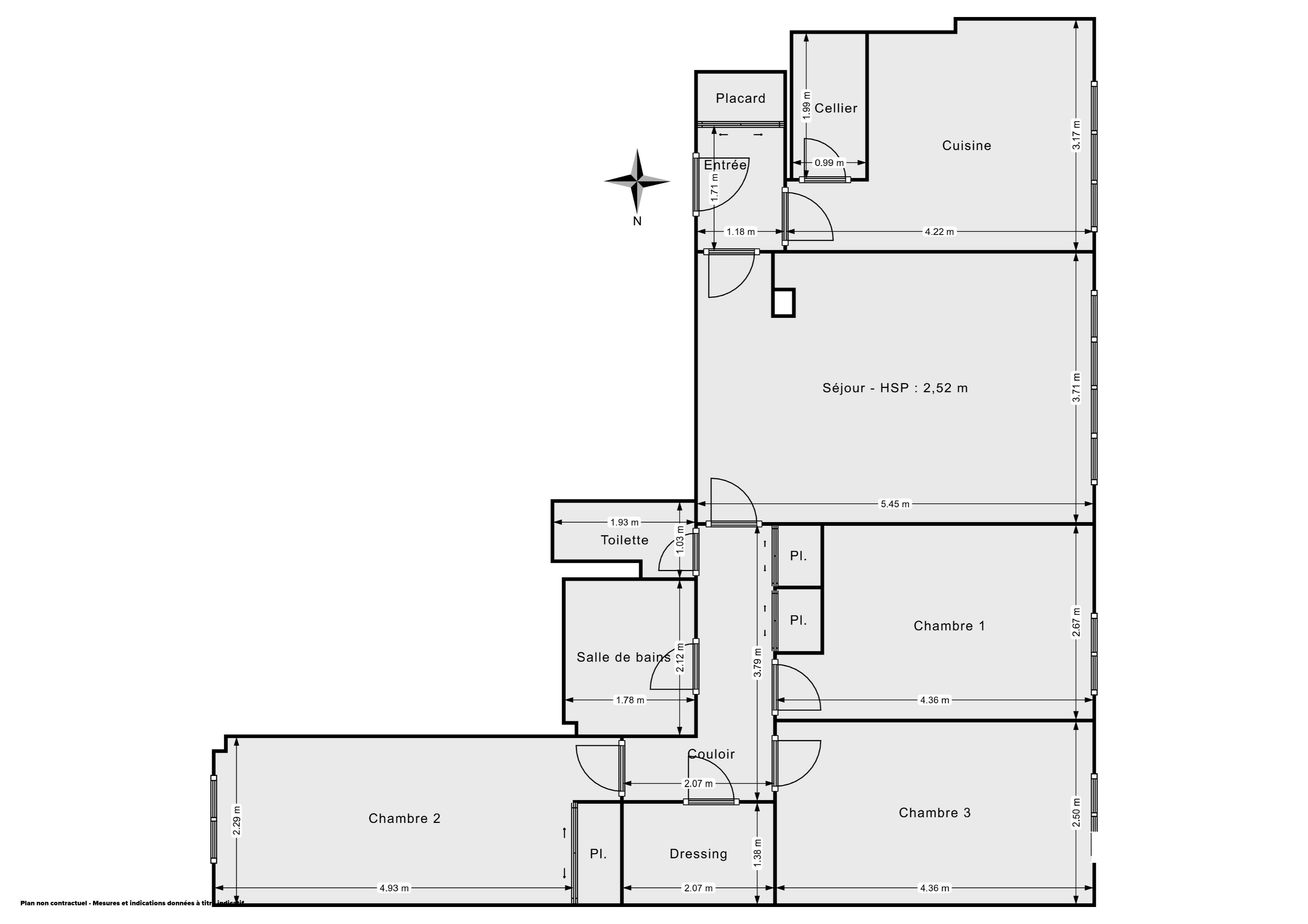 Plan 2D - Appartement 81.0 Arcueil