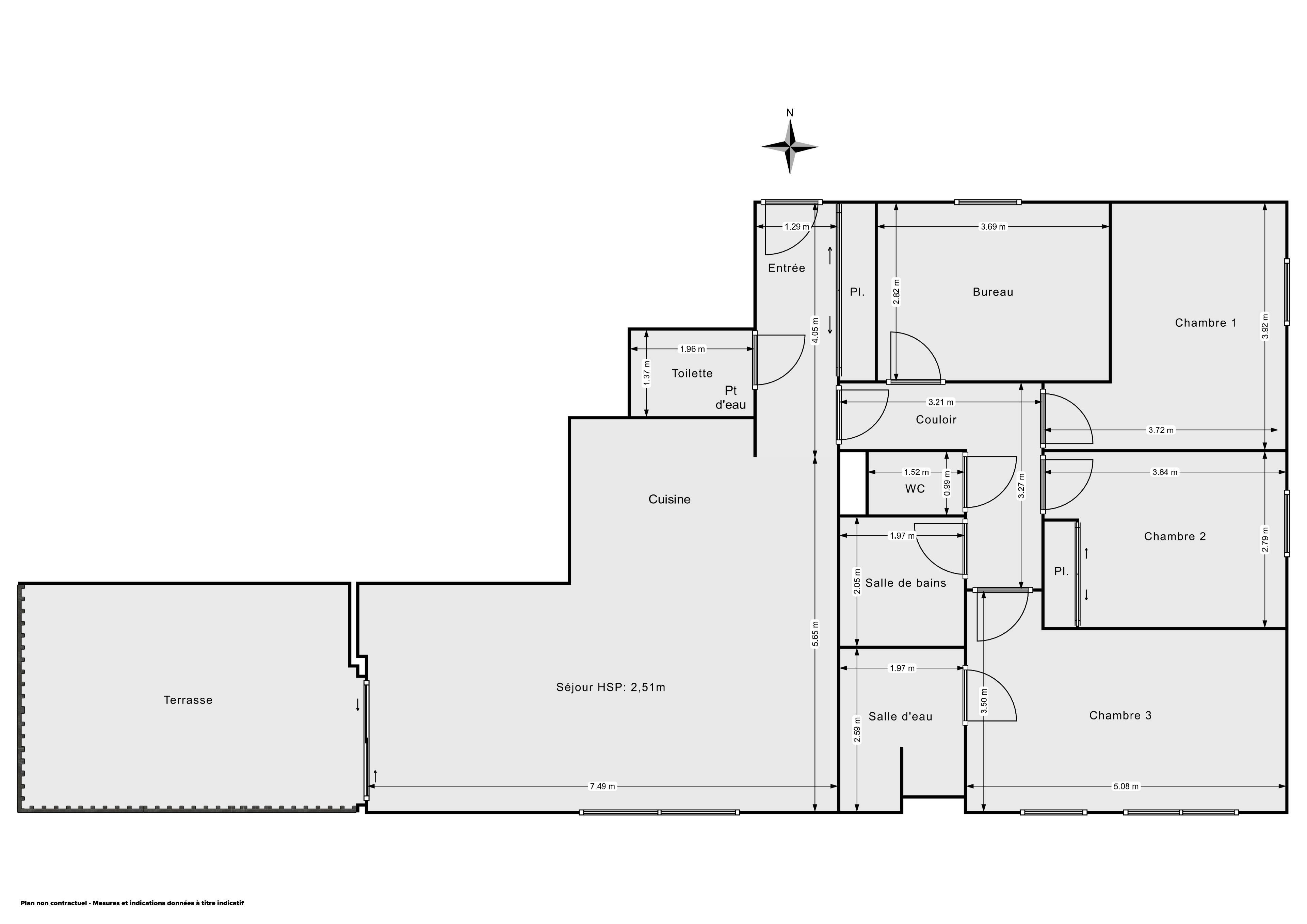 Plan 2D - Appartement 106.86 Lyon