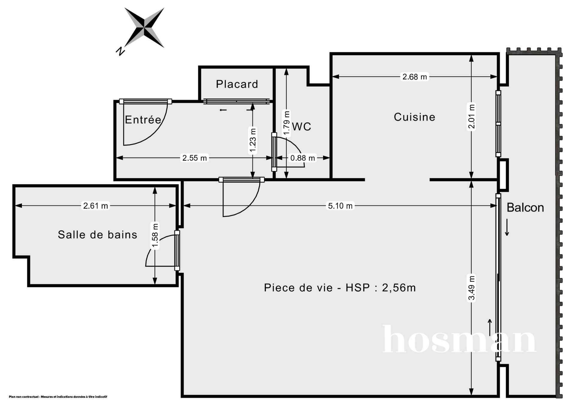Plan 2D - Appartement 31.0 Villejuif