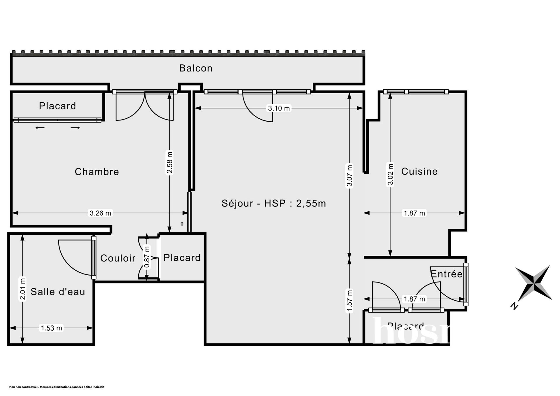 Plan 2D - Appartement 37.0 Pantin