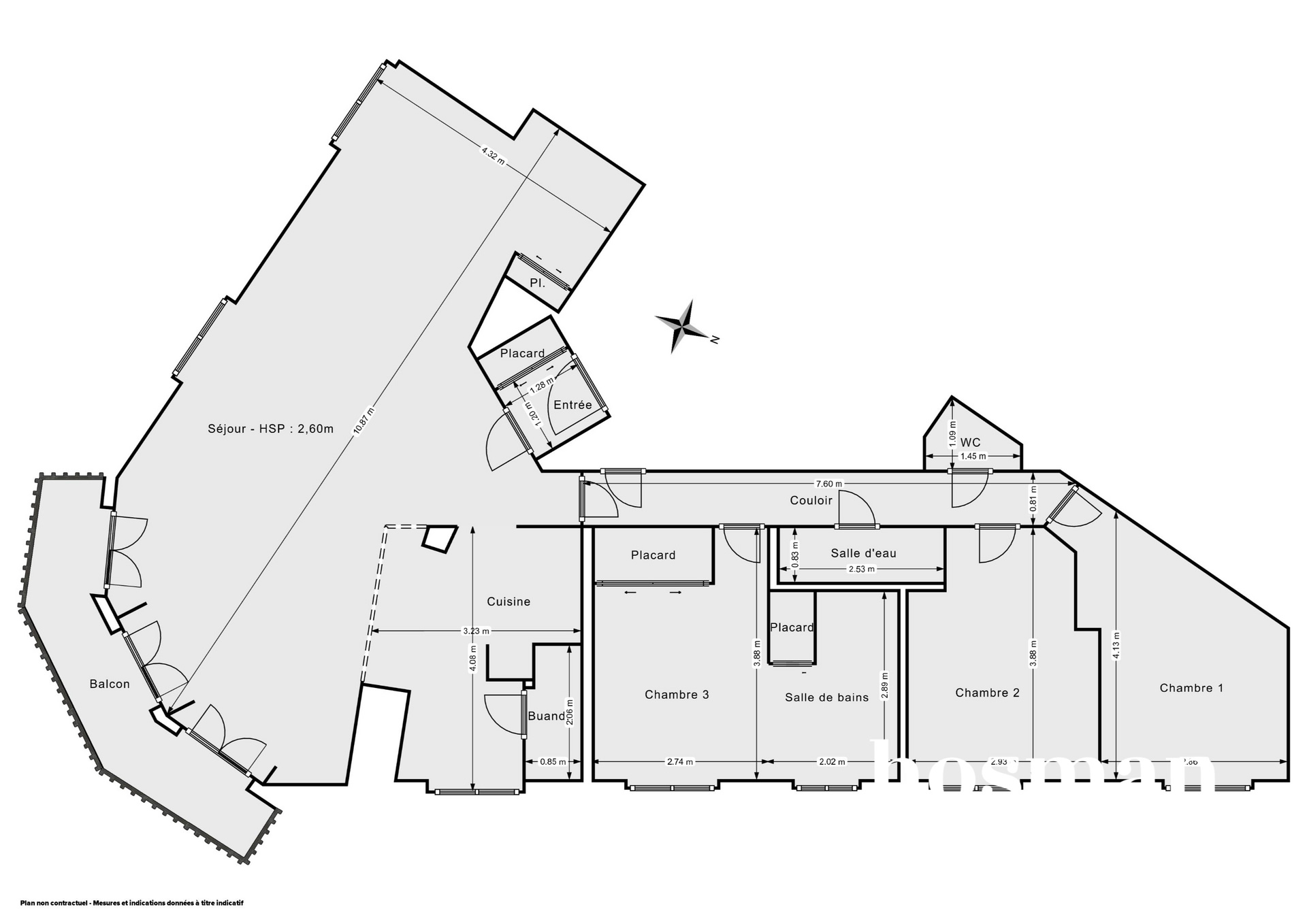 Plan 2D - Appartement 101.34 Nantes