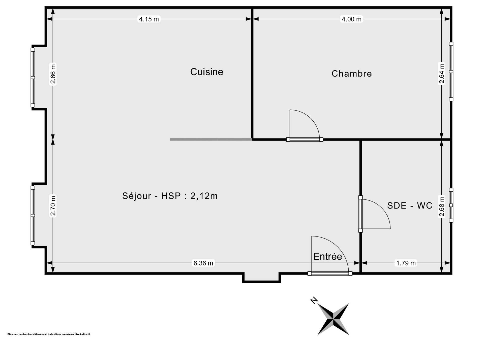 Plan 2D - Appartement 43.0 Paris