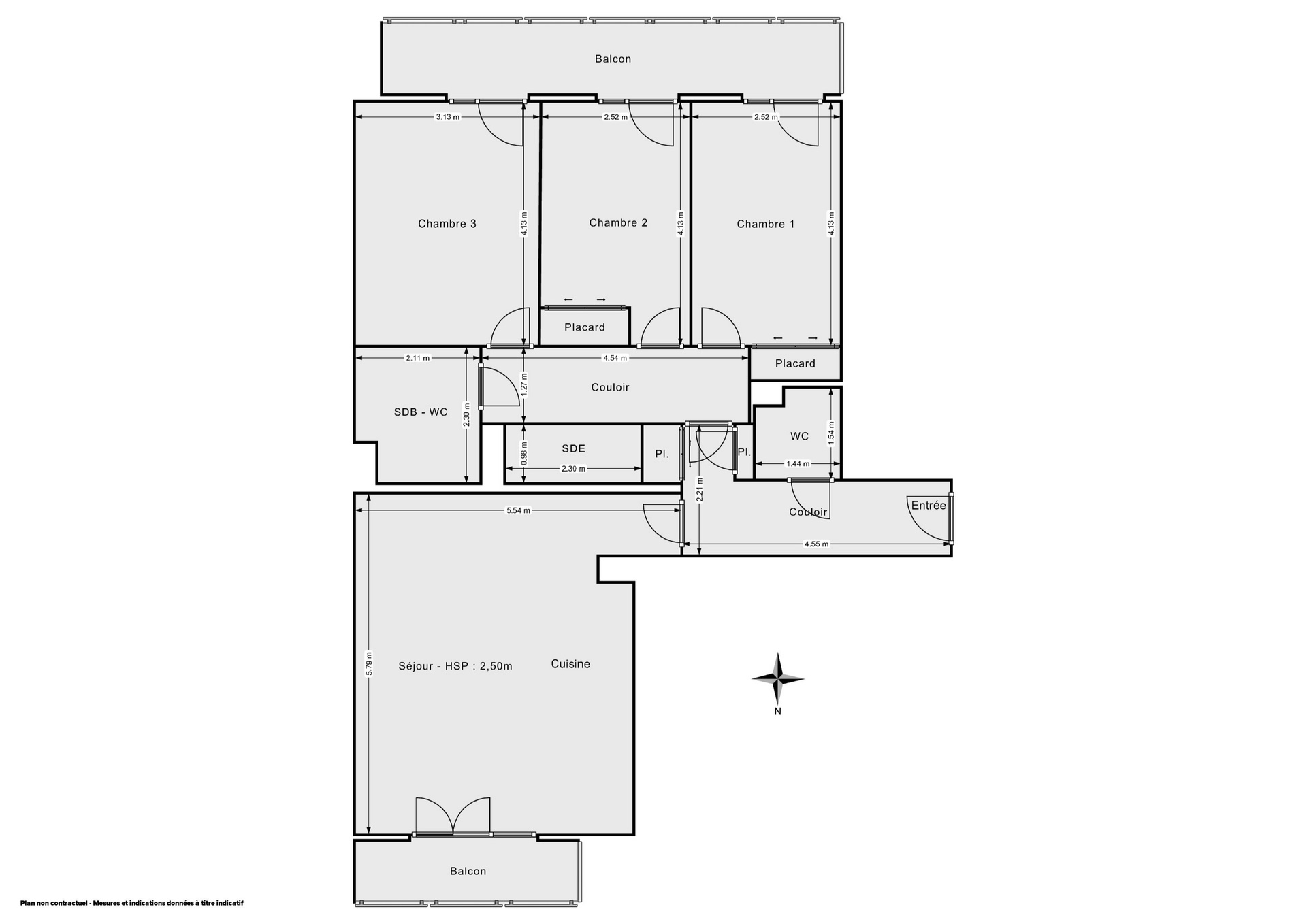 Plan 2D - Appartement 83.29 Maisons-Alfort
