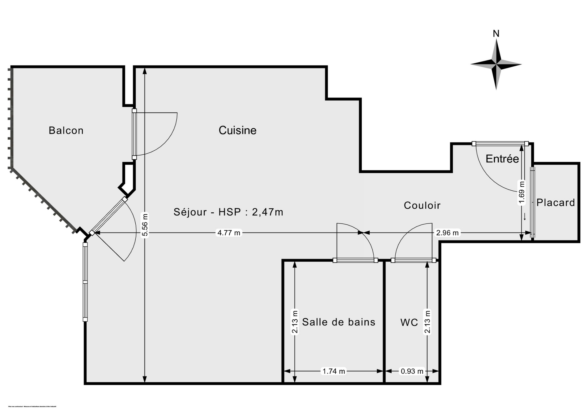 Plan 2D - Appartement 31.0 Lyon