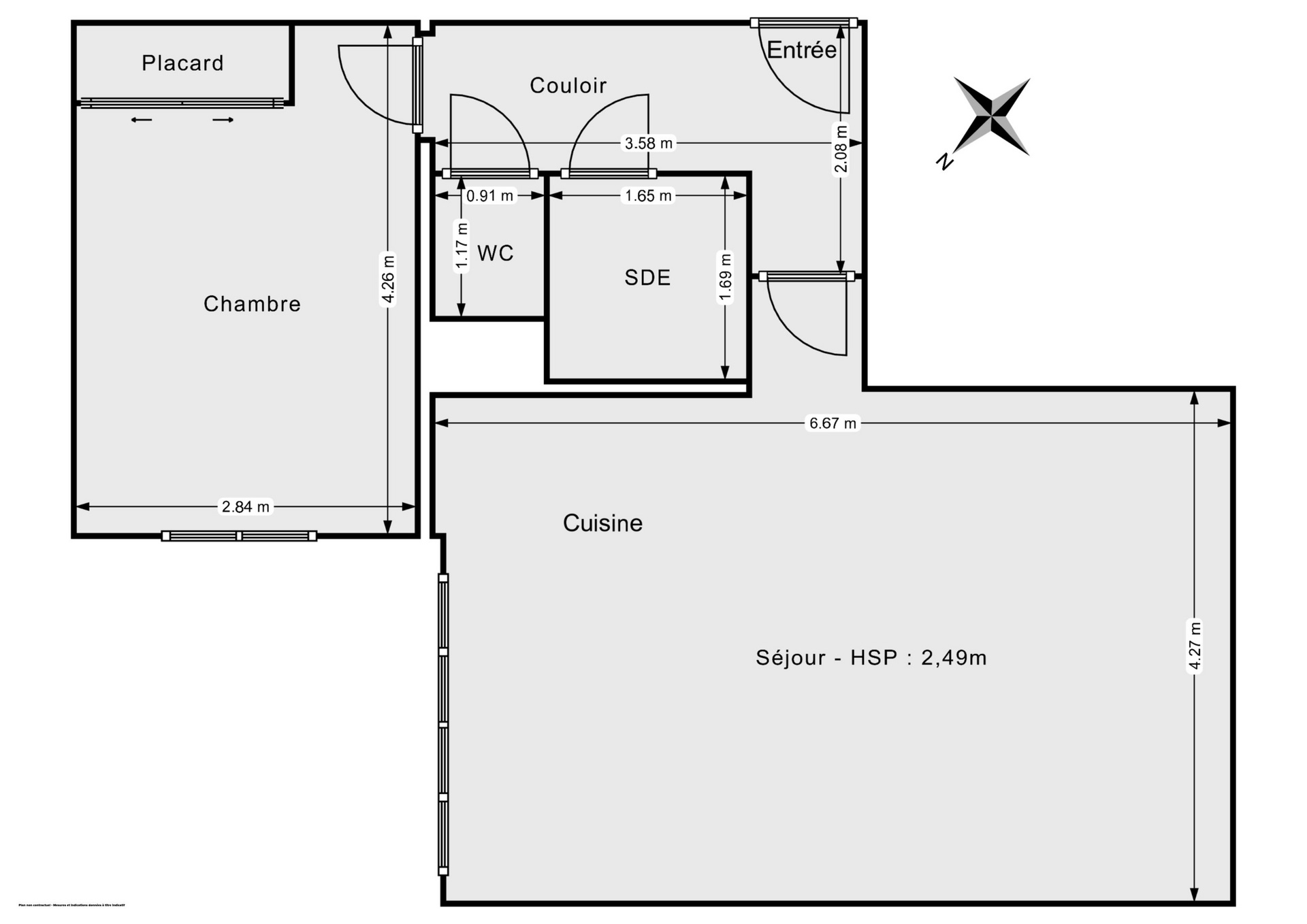 Plan 2D - Appartement 48.87 Nantes