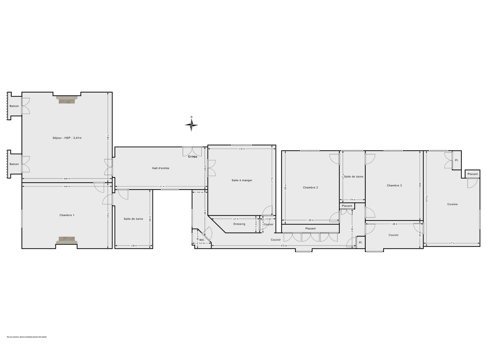 Plan 2D - Appartement 201.38 Paris