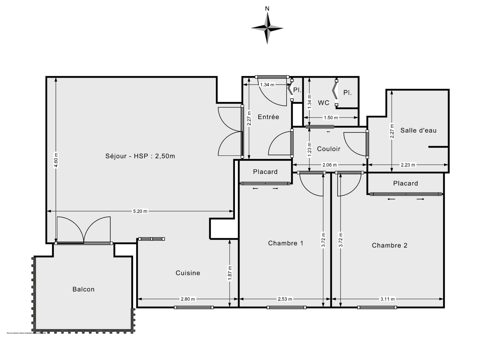 Plan 2D - Appartement 63.0 Châtillon