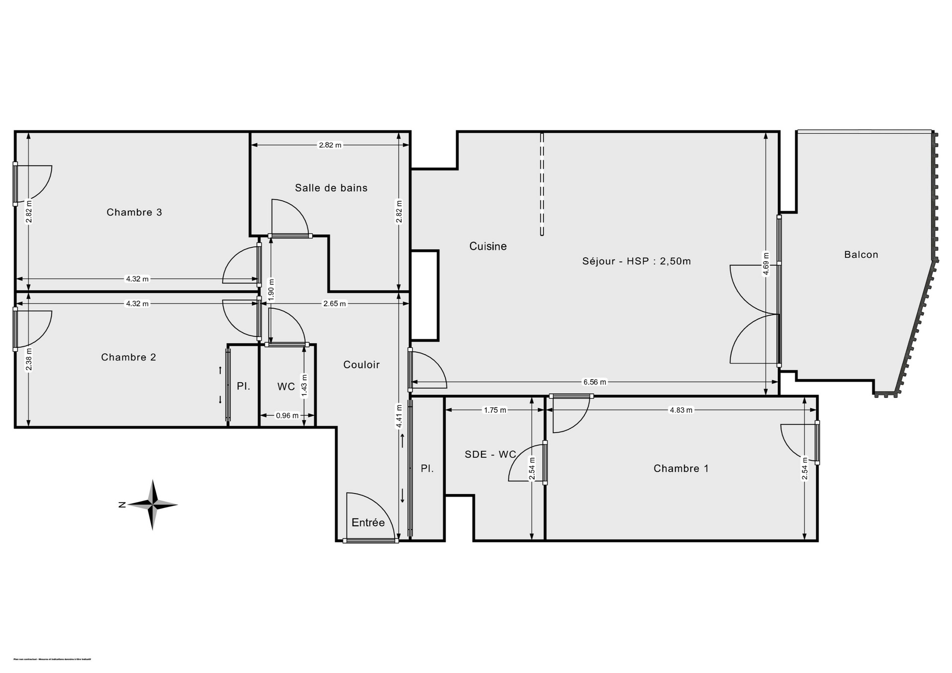 Plan 2D - Appartement 86.2 Saint-Ouen-sur-Seine