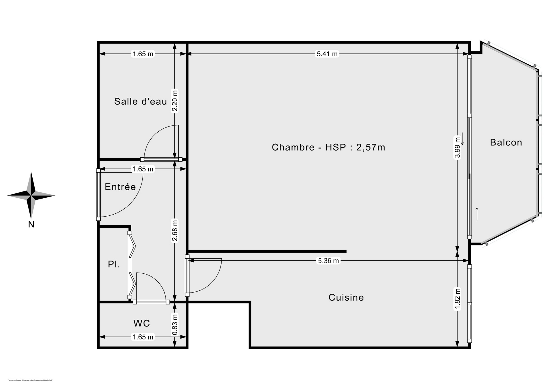 Plan 2D - Appartement 40.0 Neuilly-sur-Seine