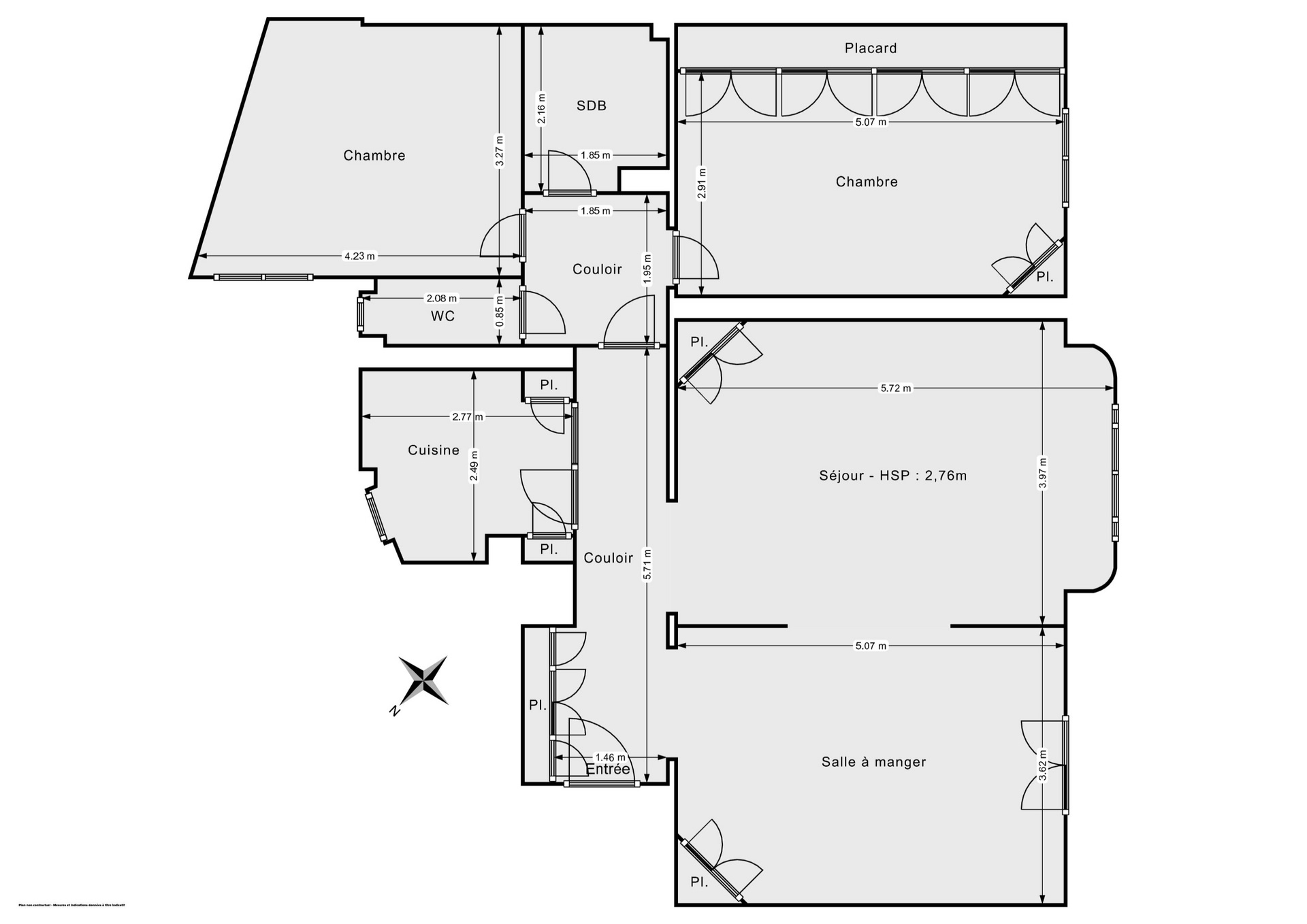 Plan 2D - Appartement 92.0 Paris