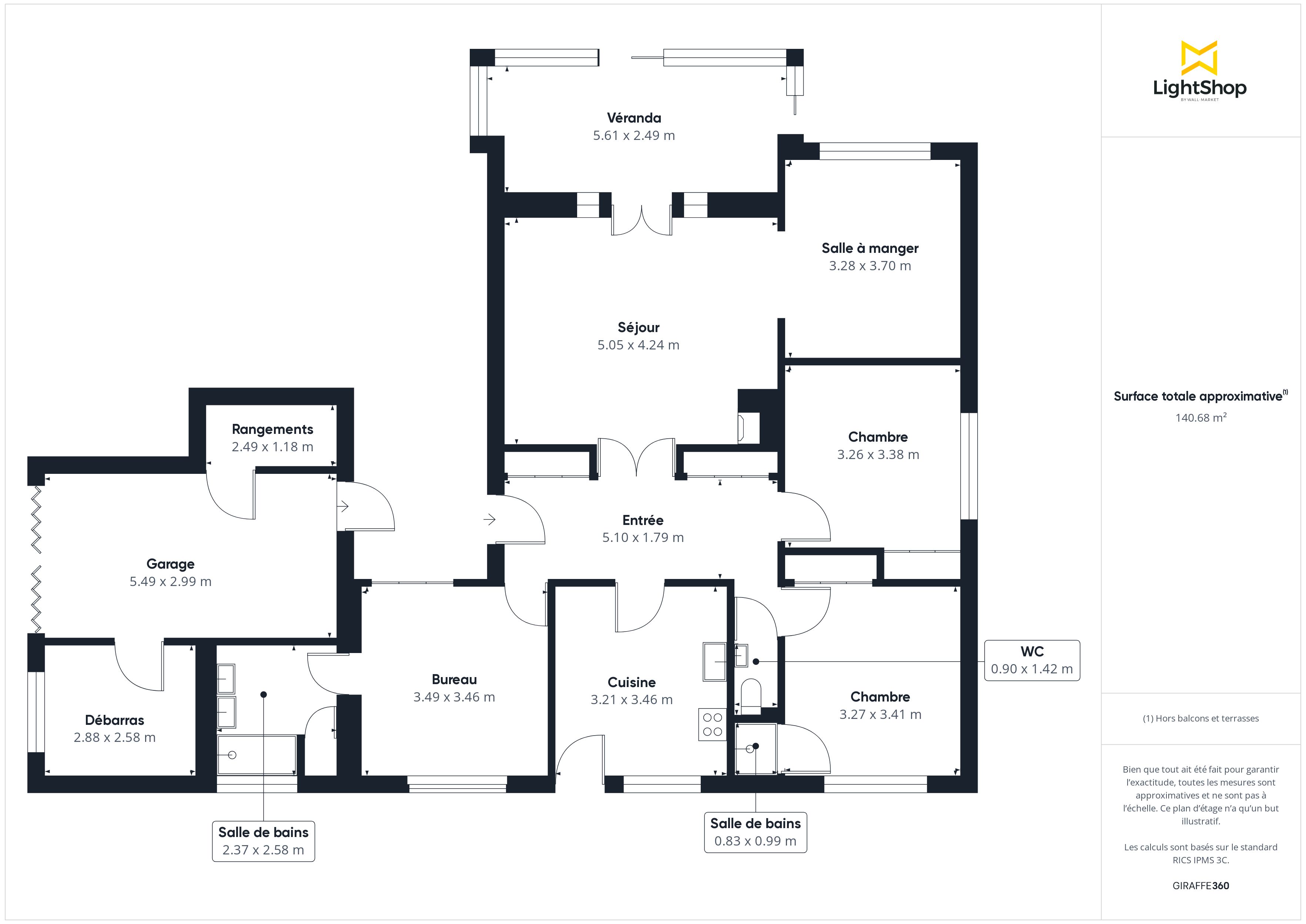 Plan 2D - Appartement 111.9 Mérignac