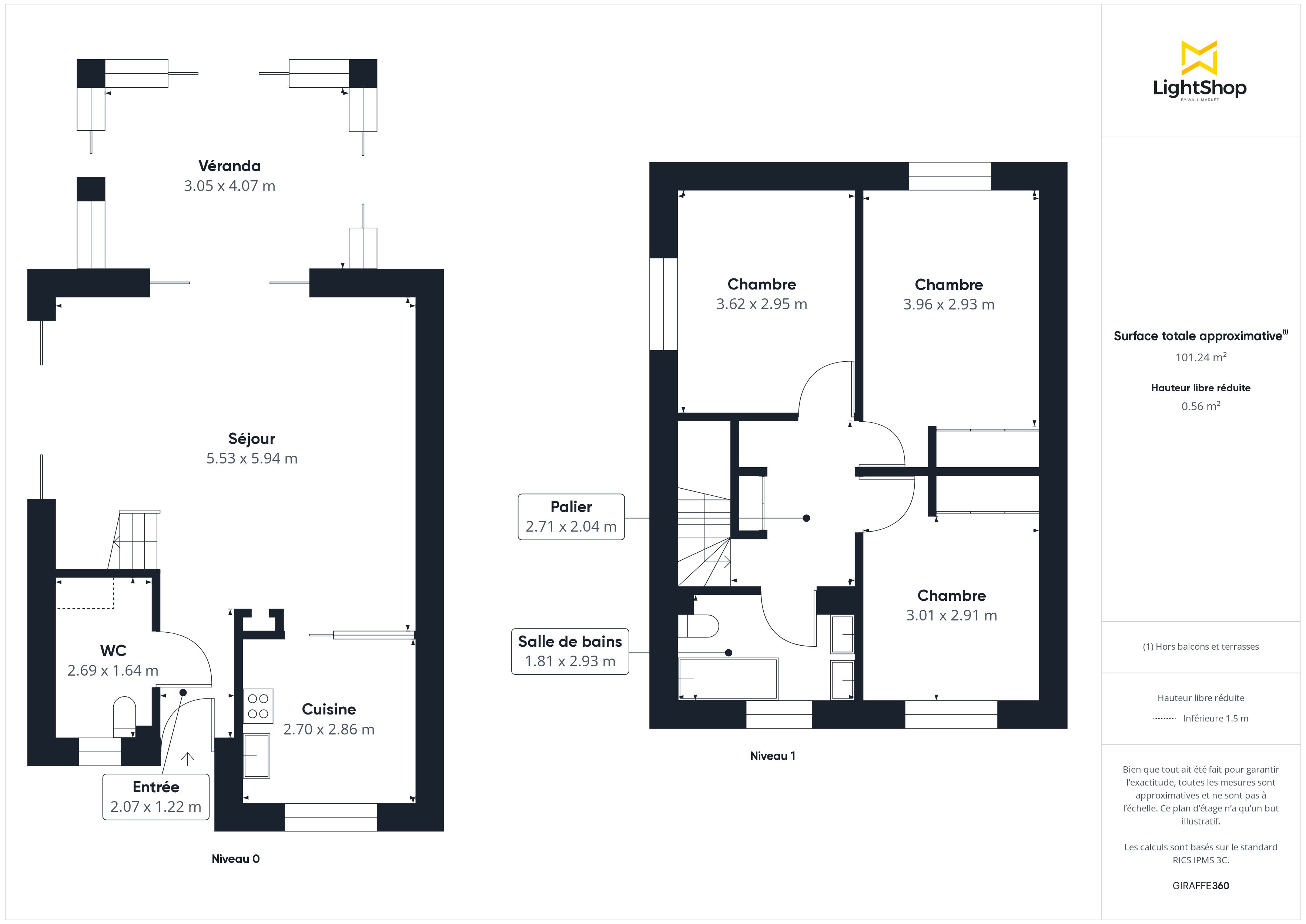 Plan 2D - Maison 89.0 Eysines