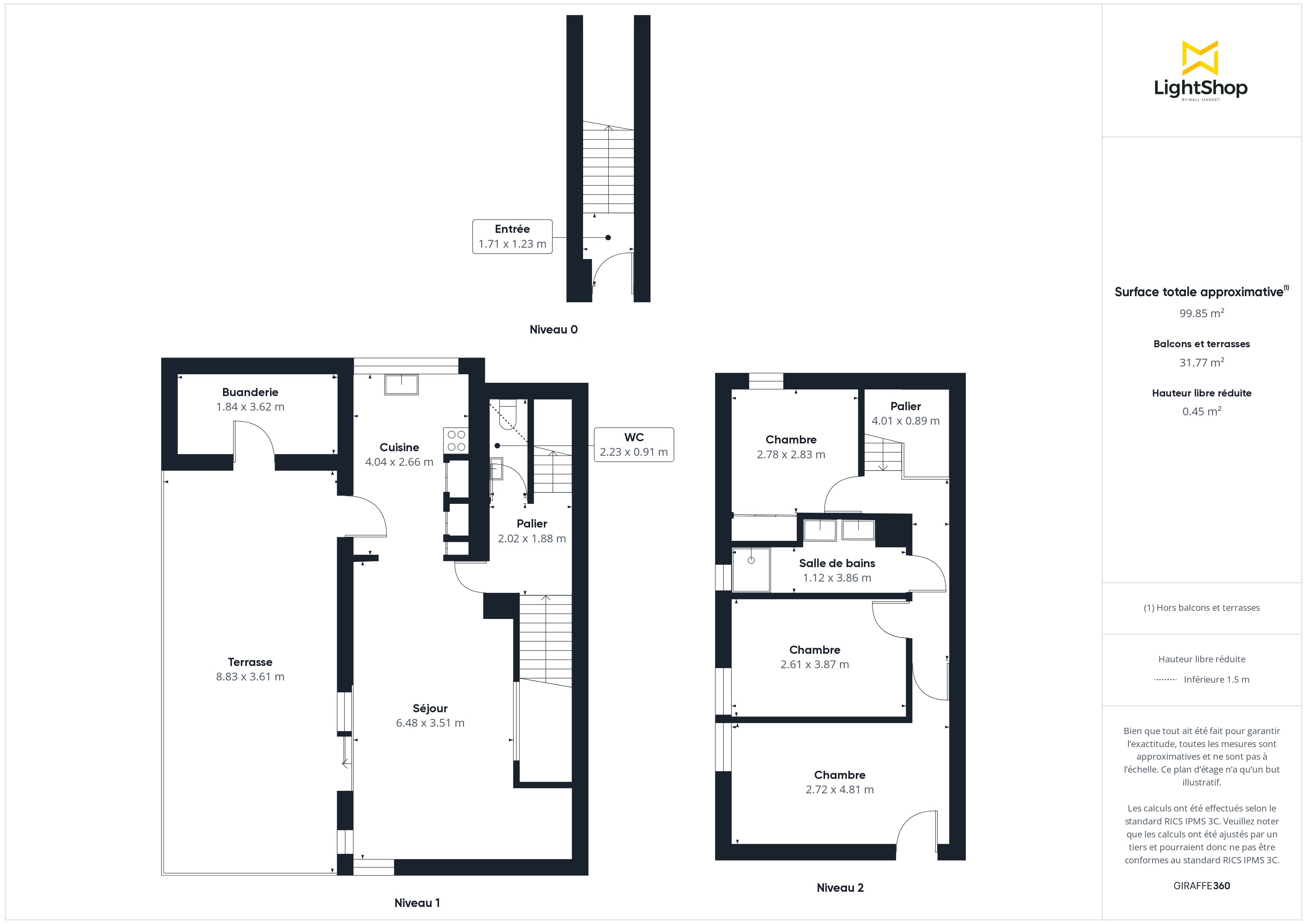 Plan 2D - Appartement 85.41 Nantes