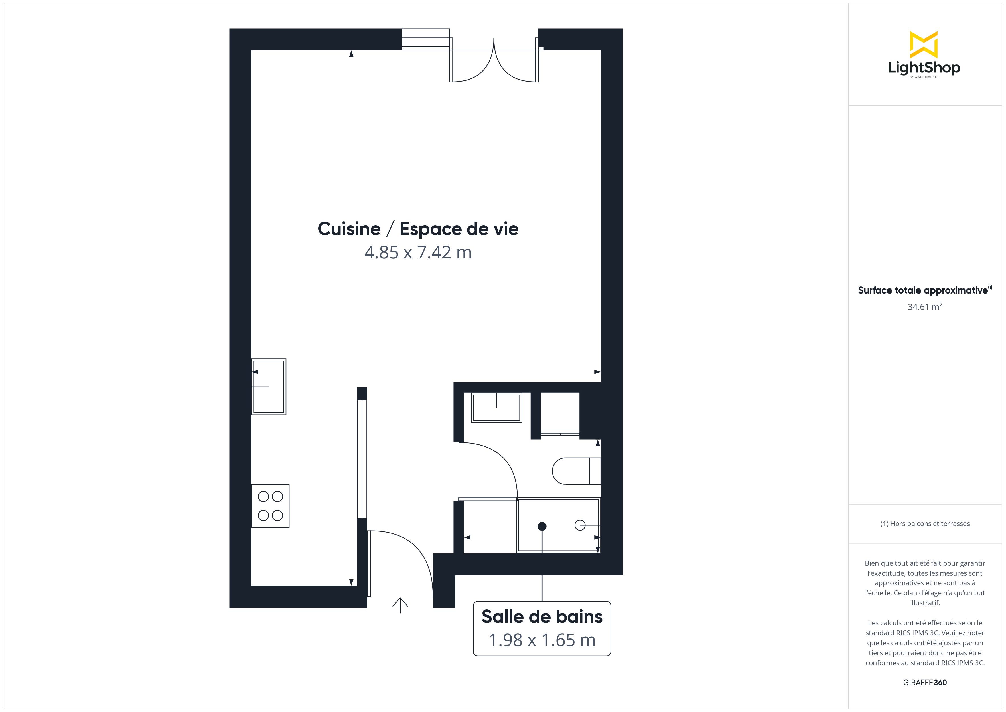 Plan 2D - Appartement 34.0 Antony