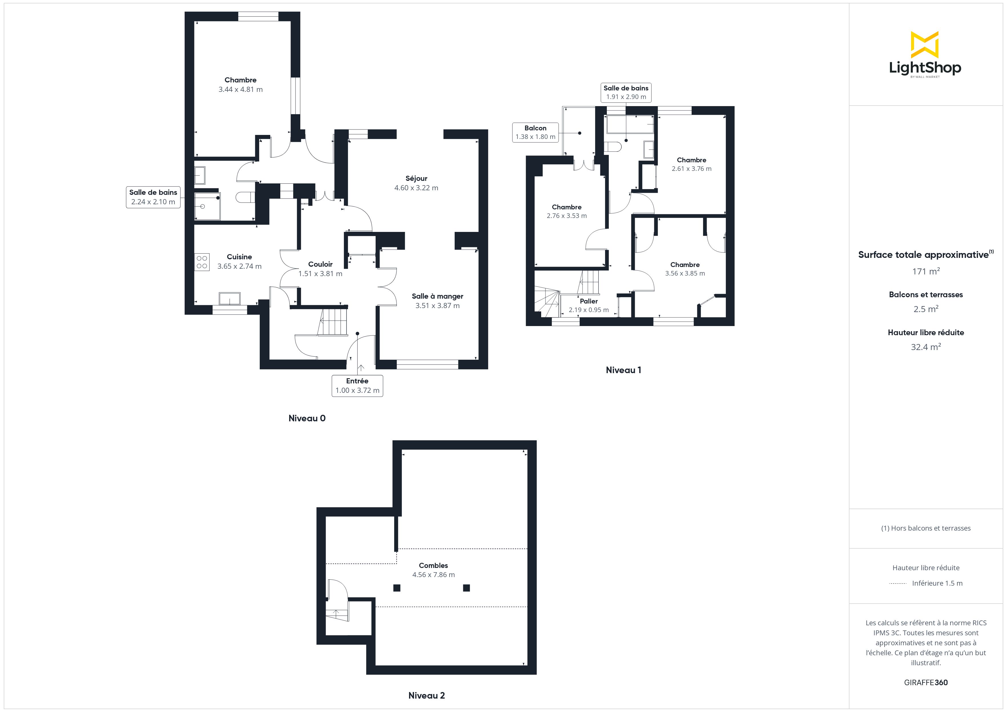 Plan 2D - Maison 124.3 Maisons-Alfort