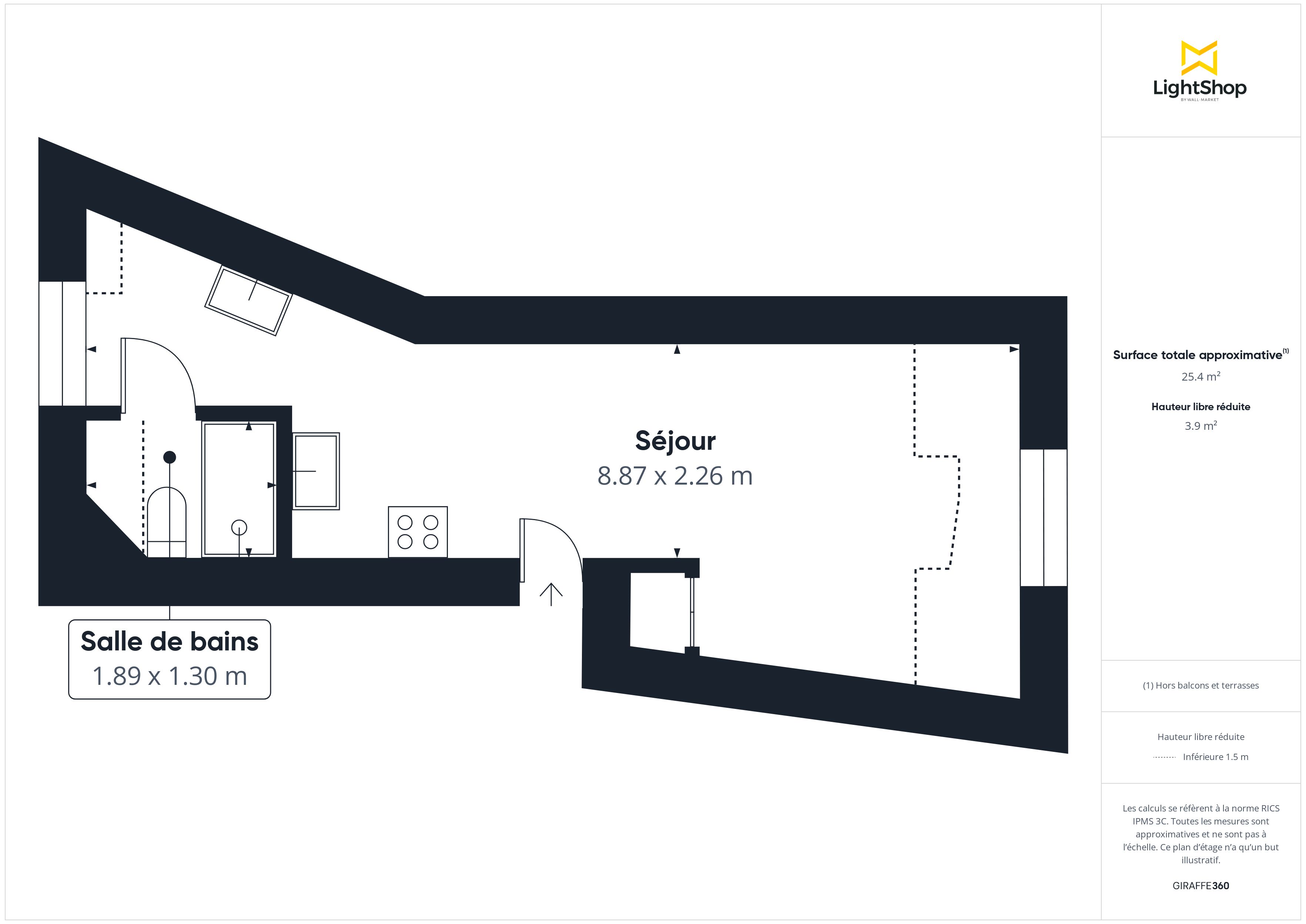 Plan 2D - Appartement 20.5 Vincennes