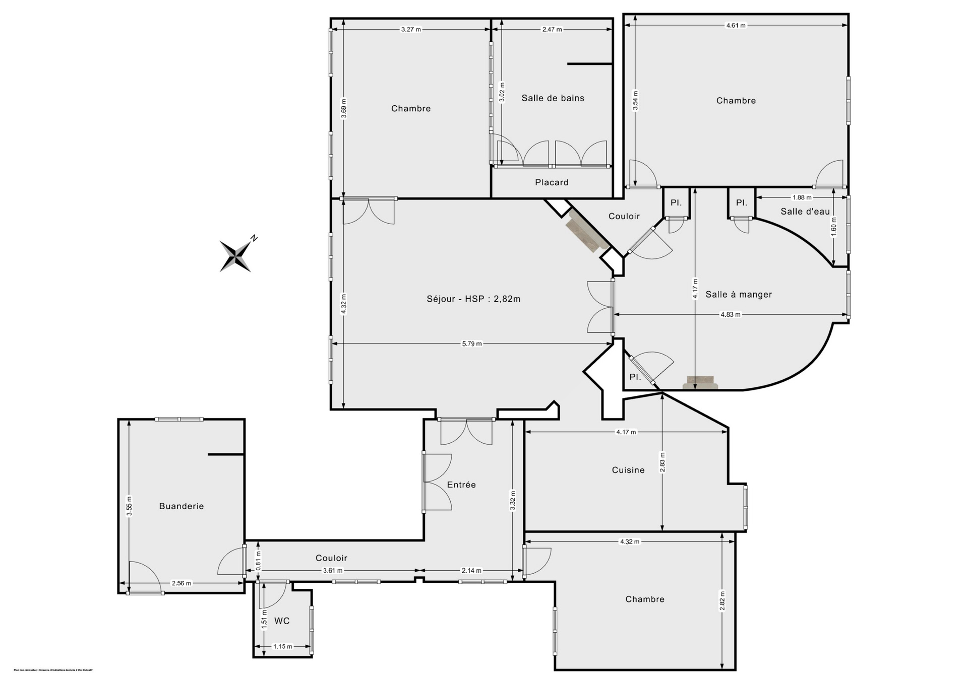 Plan 2D - Appartement 123.0 Paris