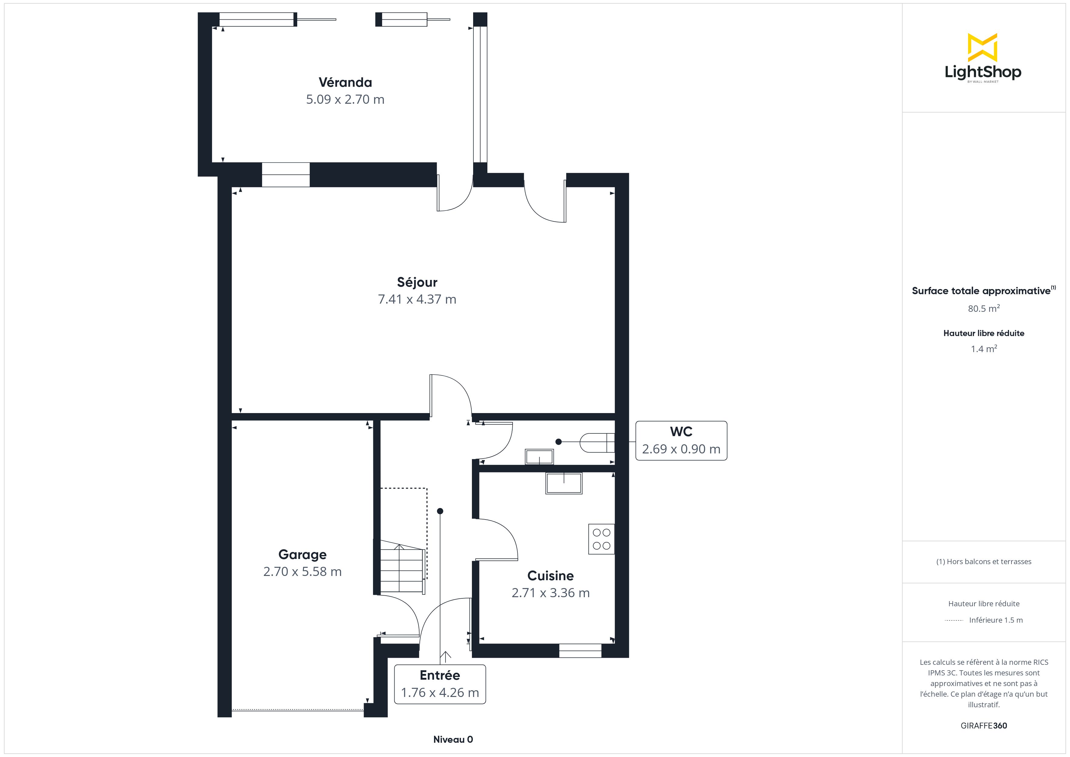 Plan 2D - Maison 86.17 Saint-Sébastien-sur-Loire