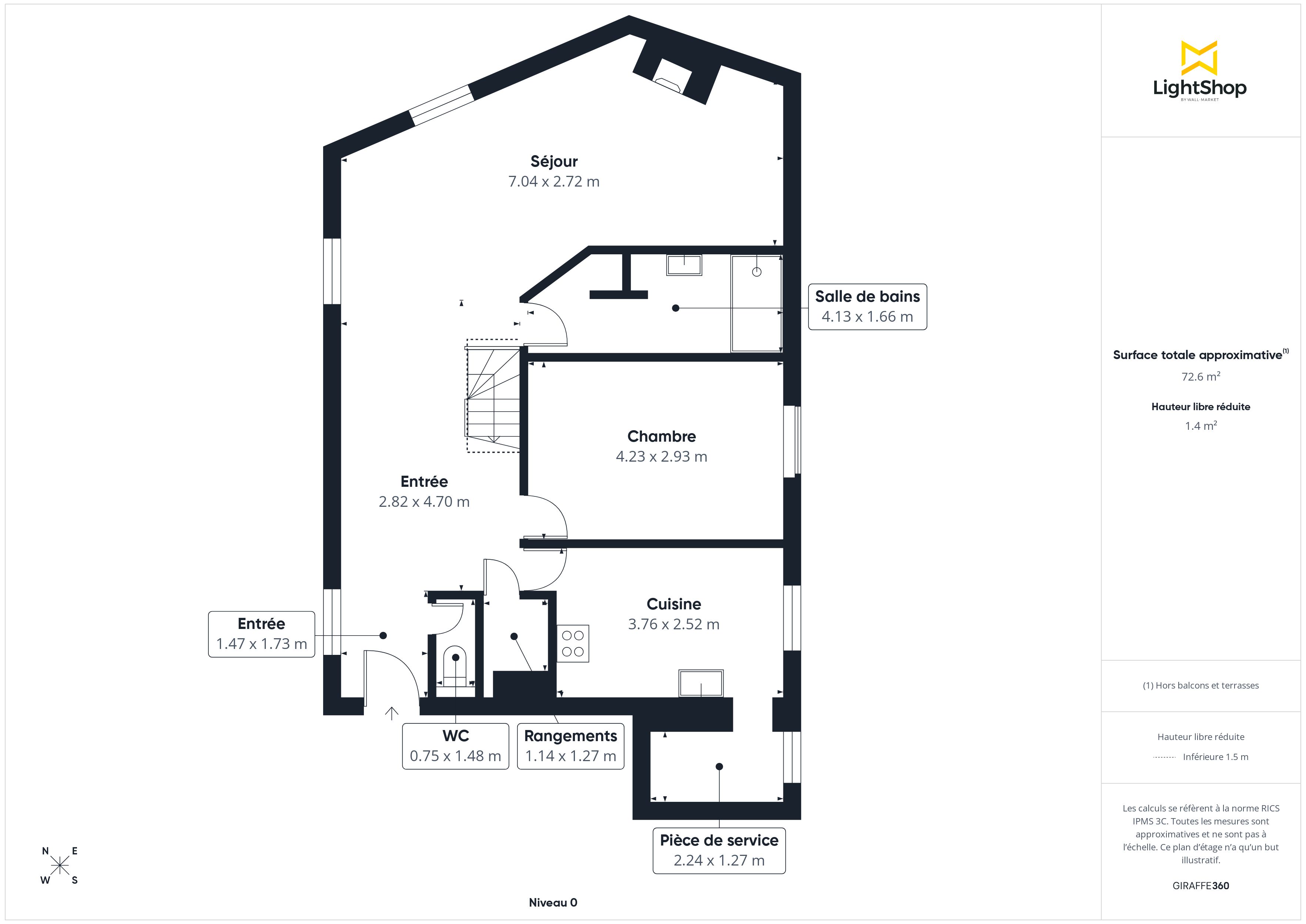Plan 2D - Appartement 82.5 Caluire-et-Cuire