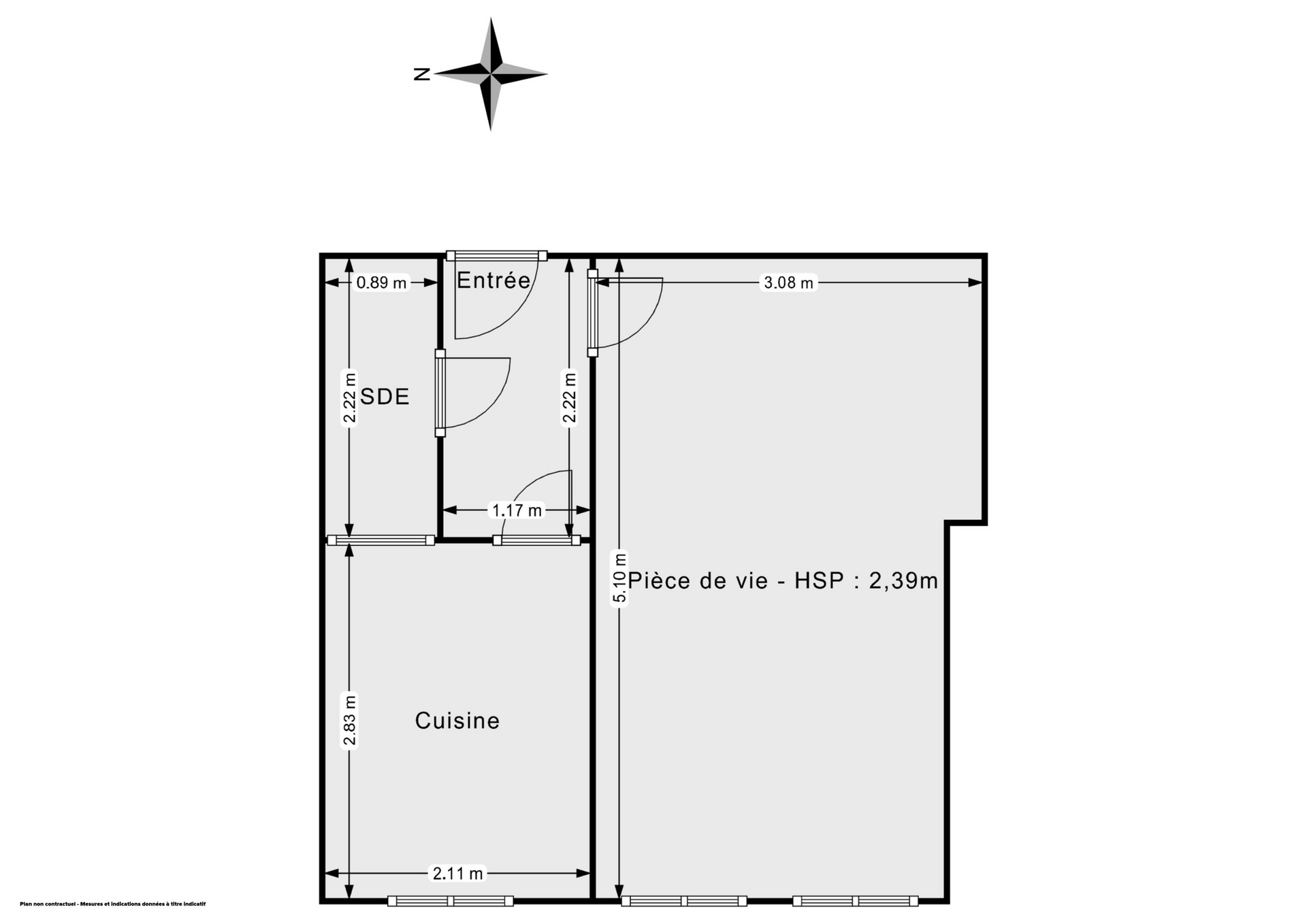 Plan 2D - Appartement 24.0 Paris