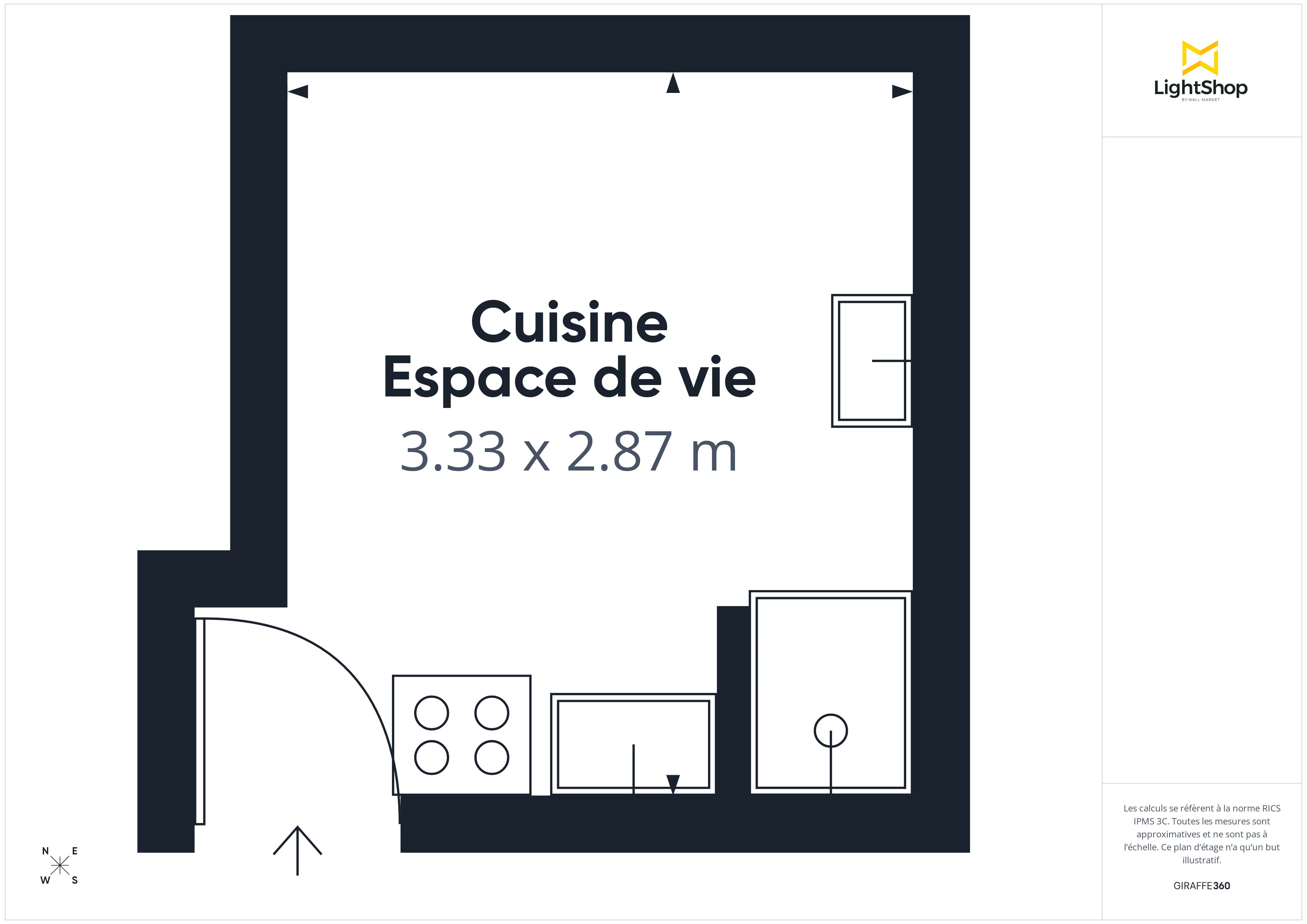 Plan 2D - Appartement 8.42 Versailles