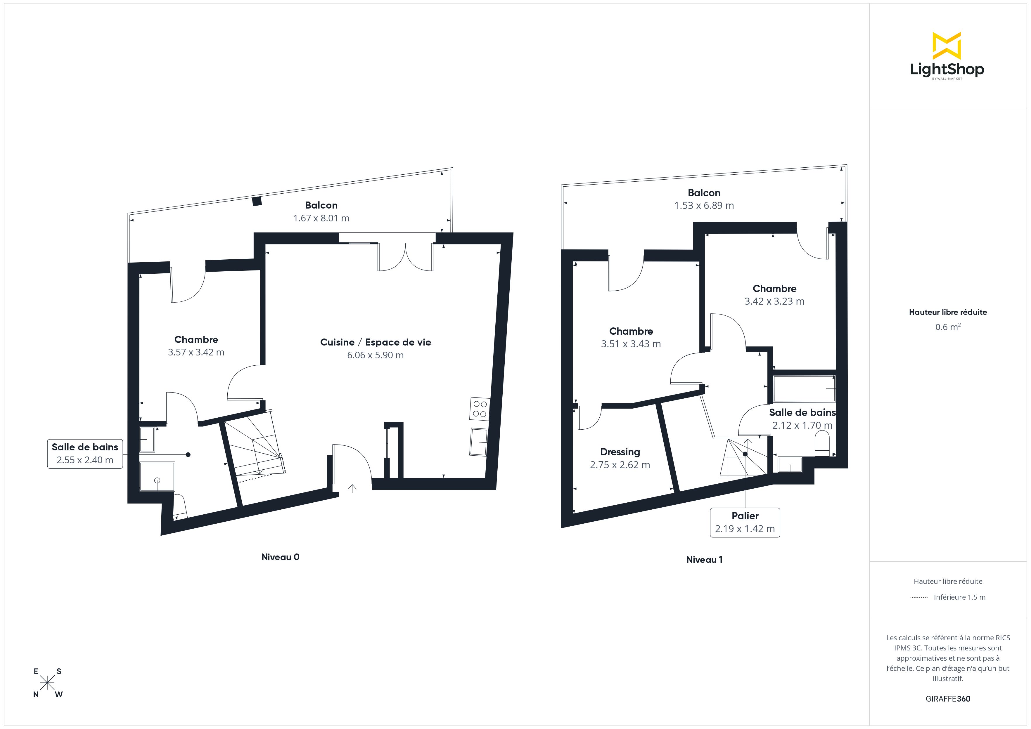 Plan 2D - Appartement 85.0 Issy-les-Moulineaux