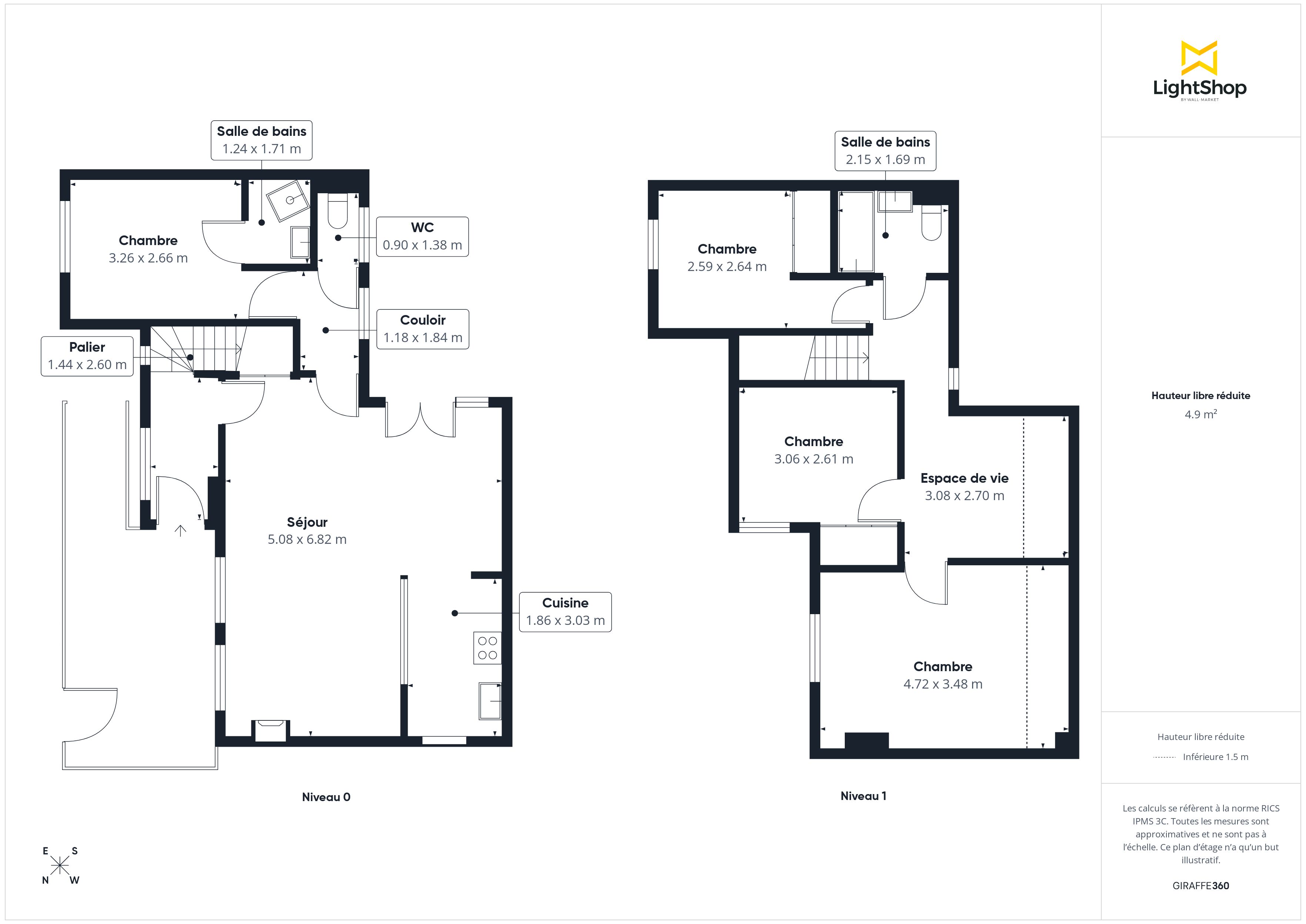 Plan 2D - Maison 100.02 Saint-Ouen-sur-Seine