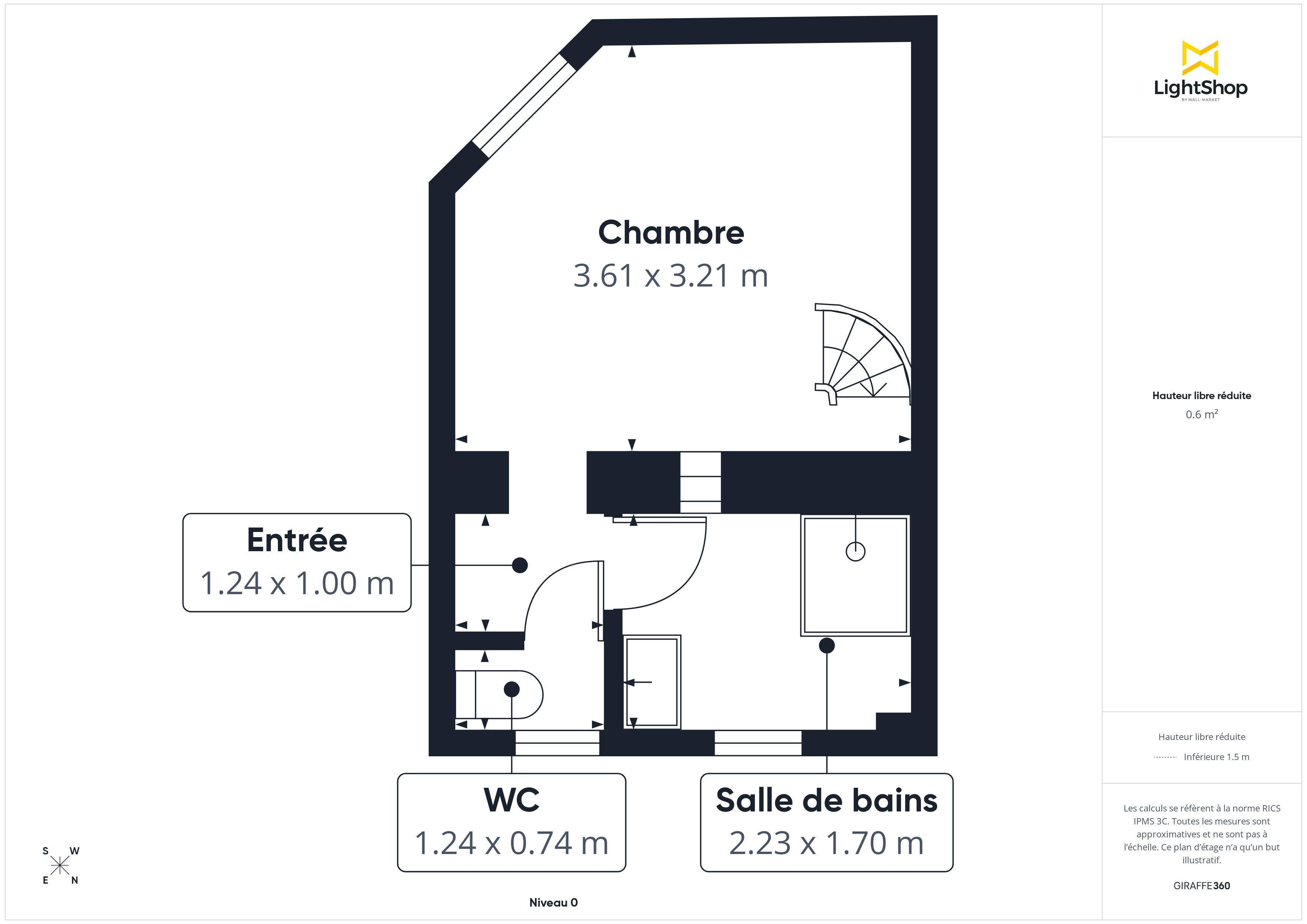 Plan 2D - Appartement 37.43 Paris