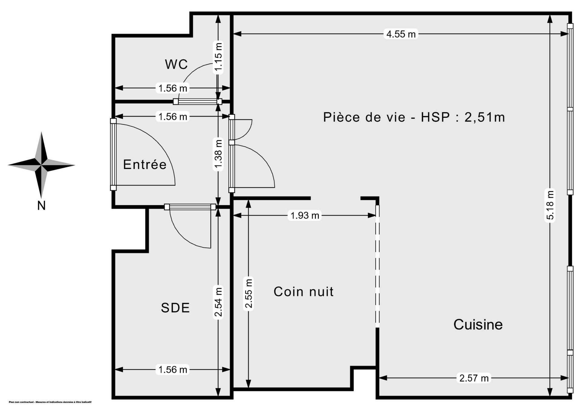 Plan 2D - Appartement 30.0 Boulogne-Billancourt