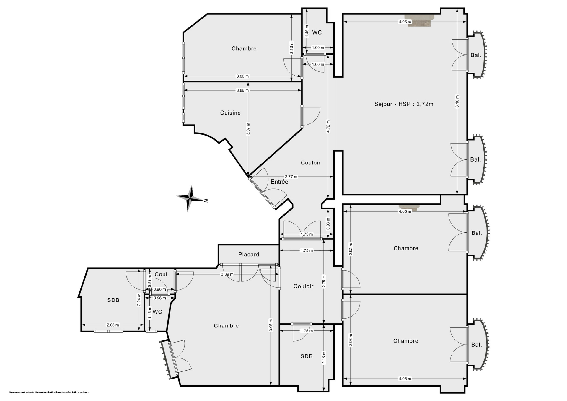 Plan 2D - Appartement 106.0 Paris