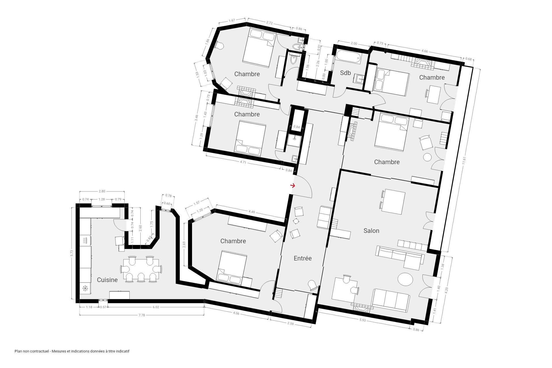 Plan 2D - Appartement 247.0 Paris