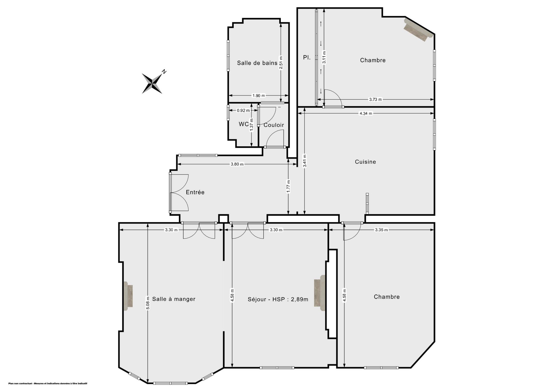 Plan 2D - Appartement 86.0 Paris