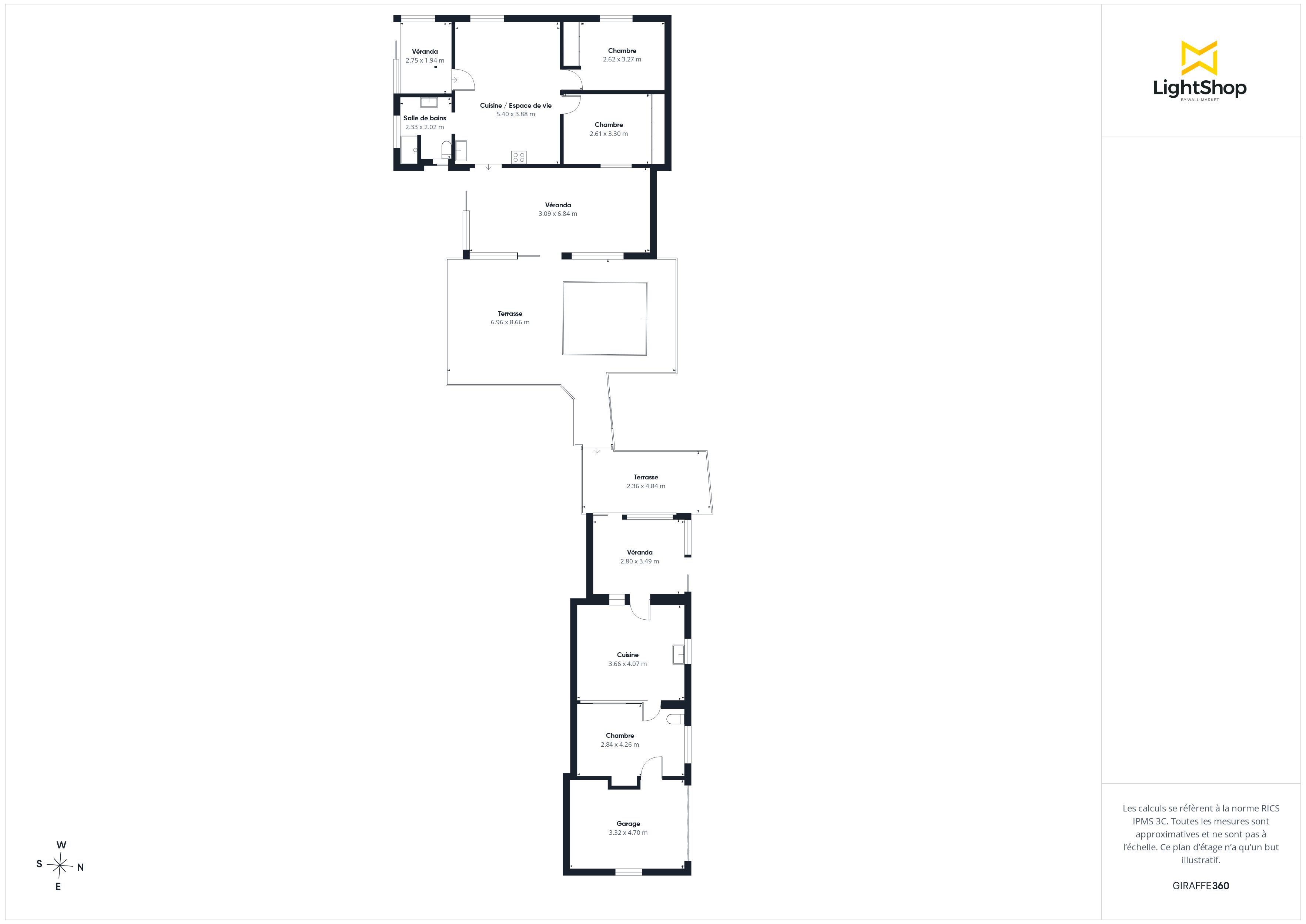 Plan 2D - Maison 93.0 Saint-Médard-en-Jalles