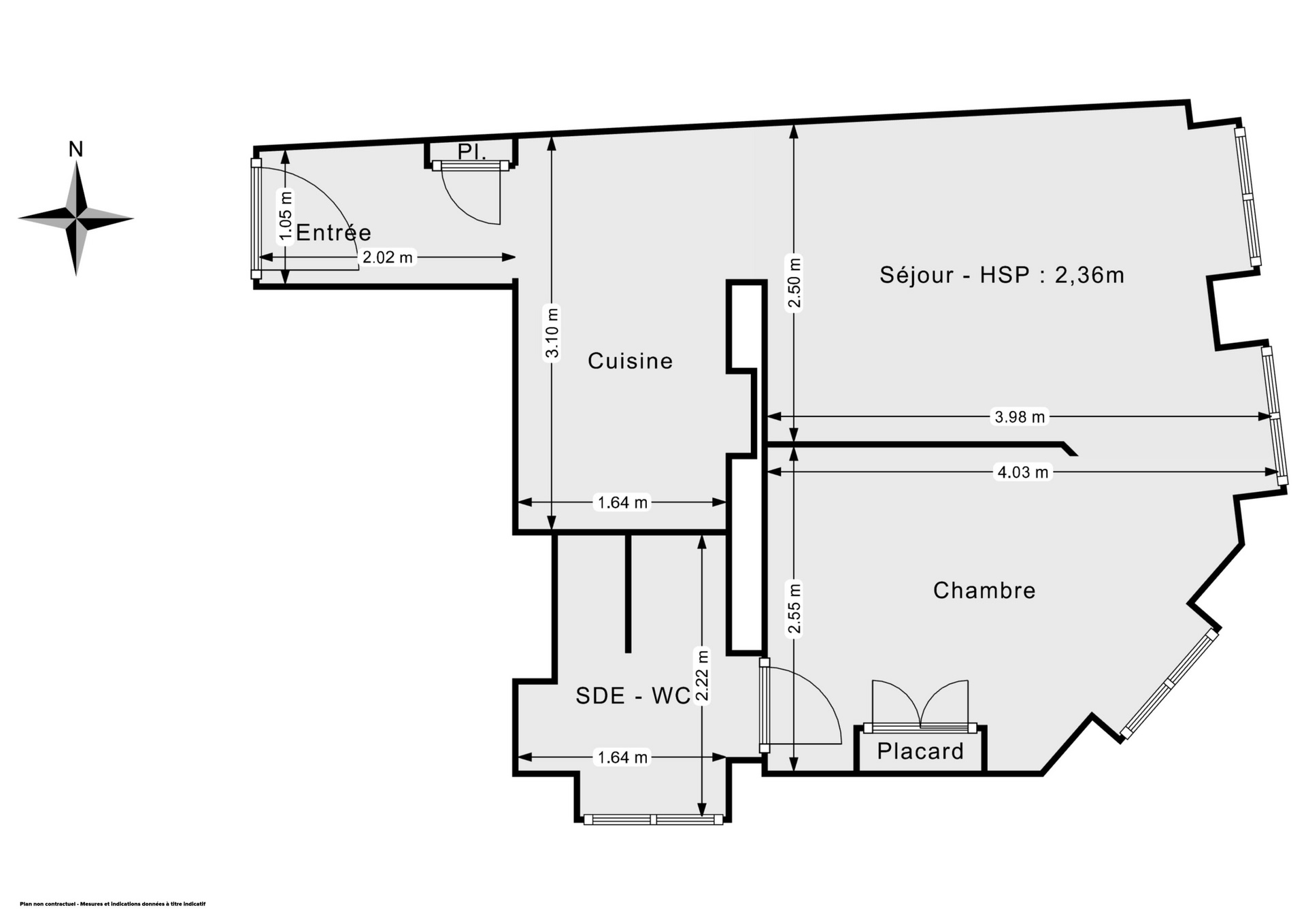 Plan 2D - Appartement 27.31 Paris