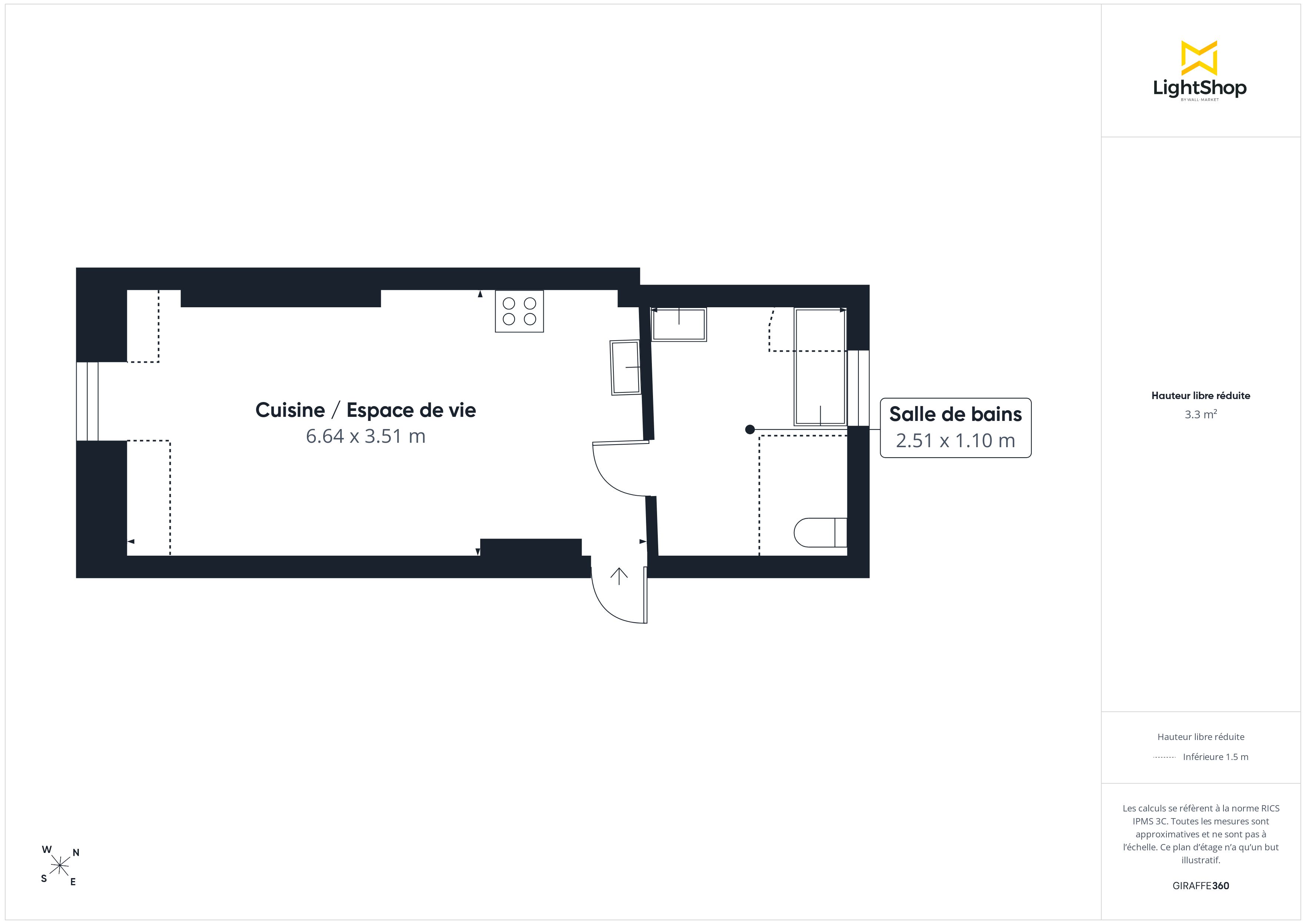 Plan 2D - Appartement 26.0 Paris