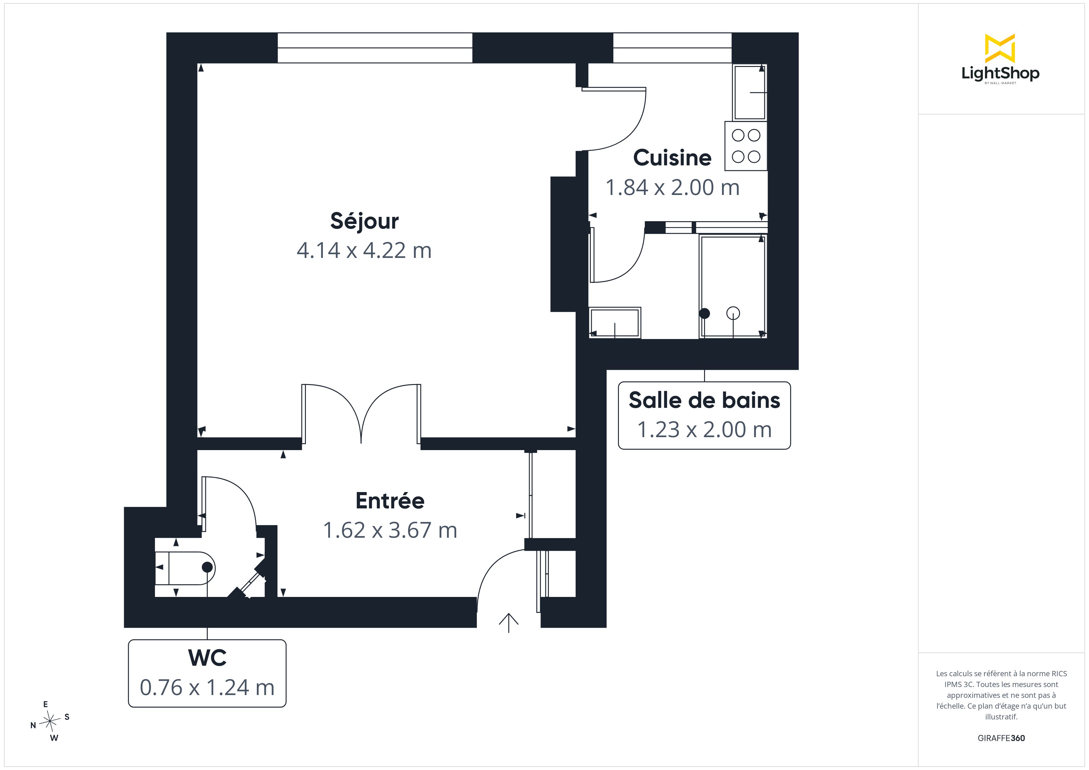 Plan 2D - Appartement 31.0 Paris
