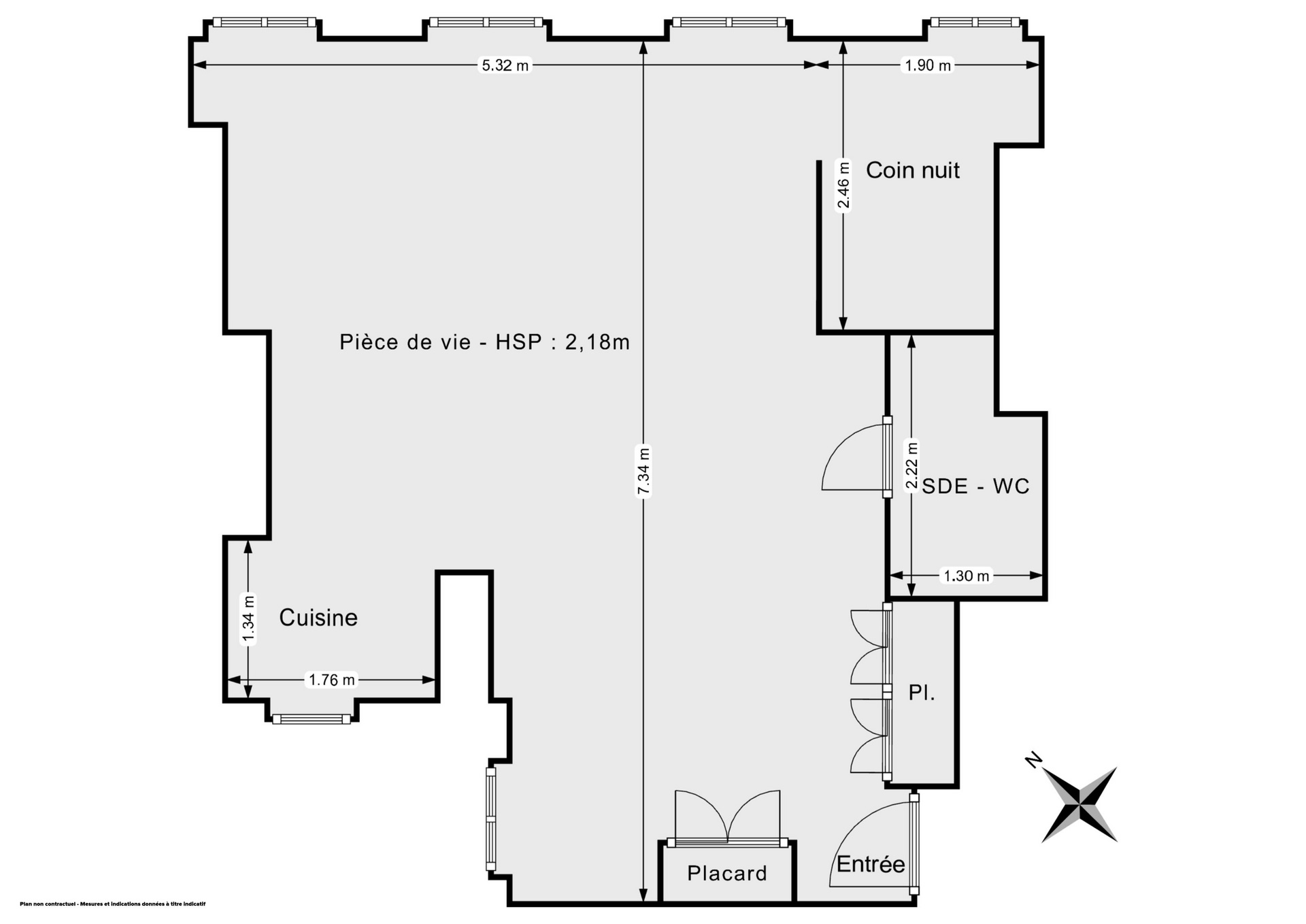 Plan 2D - Appartement 44.0 Paris
