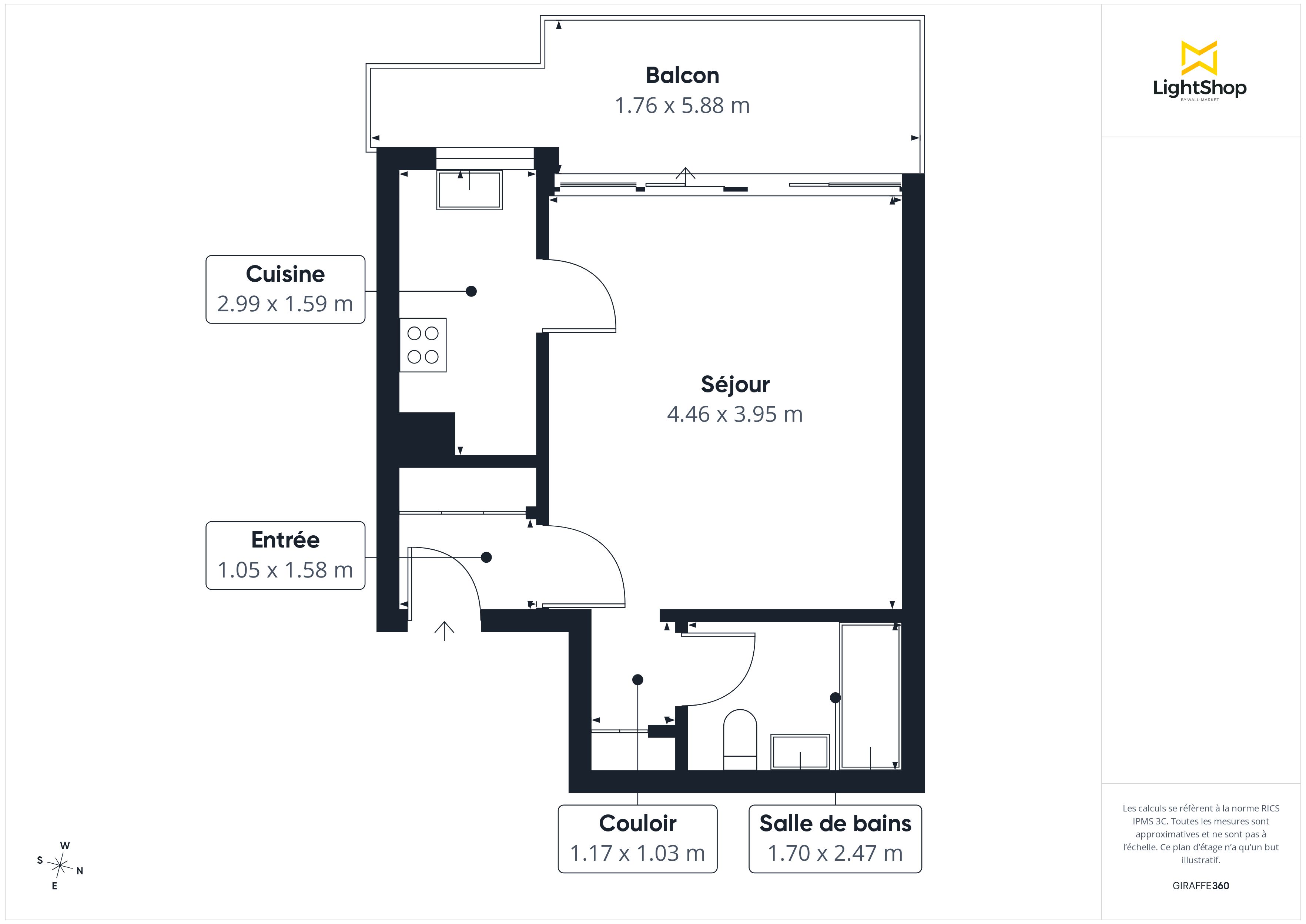 Plan 2D - Appartement 31.0 Paris