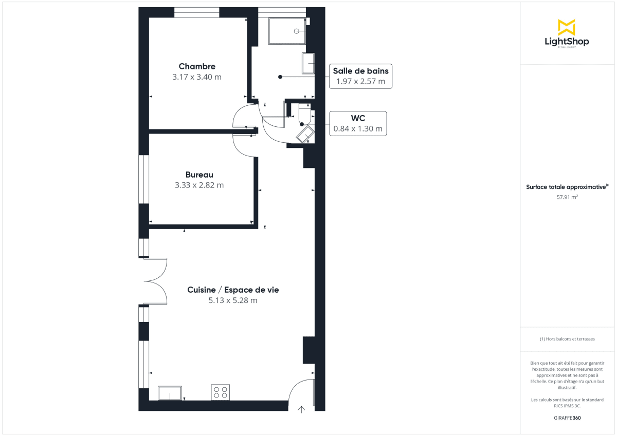 Appartement de 57.0 m² à Montreuil