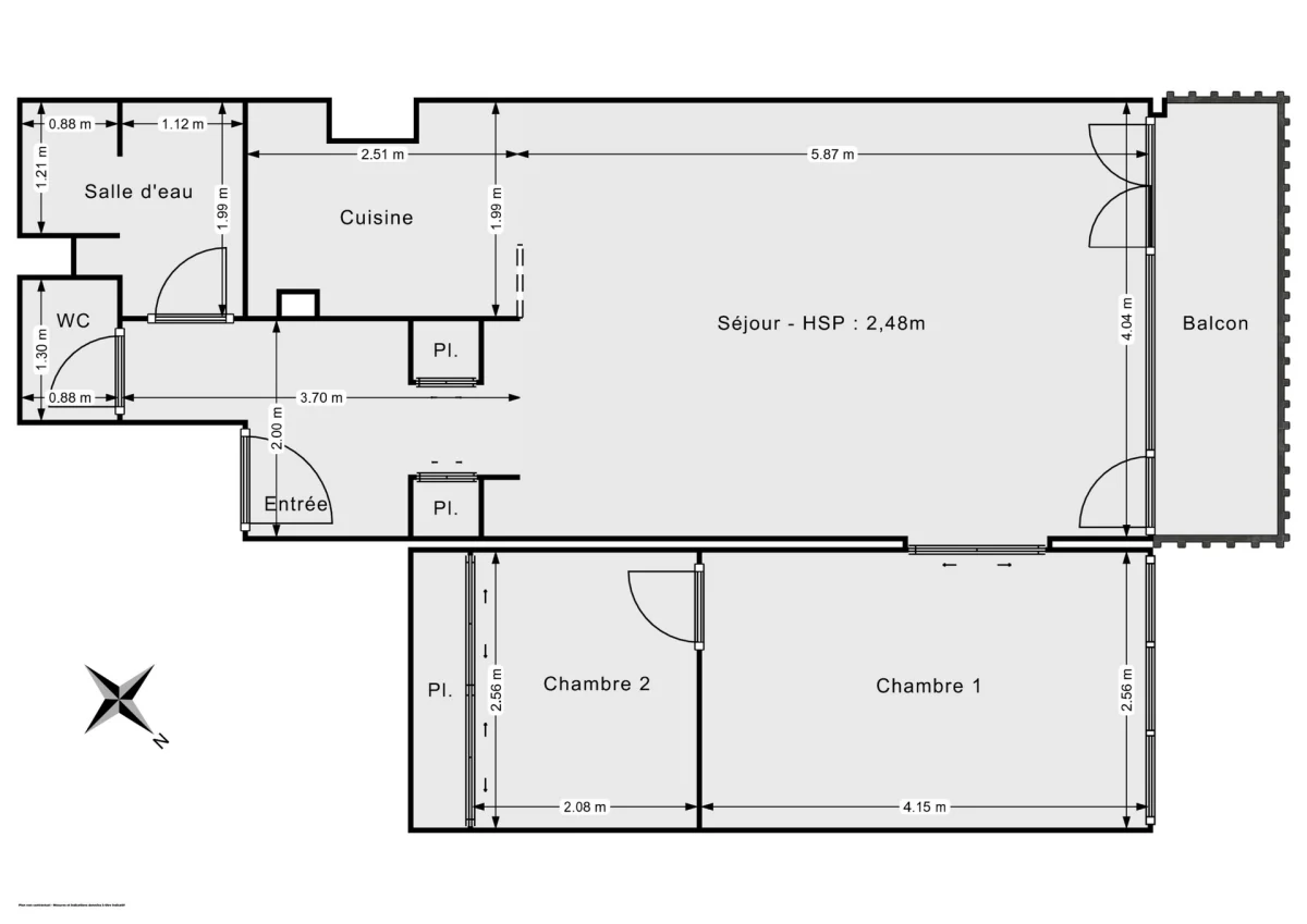 Appartement de 60.0 m² à Paris